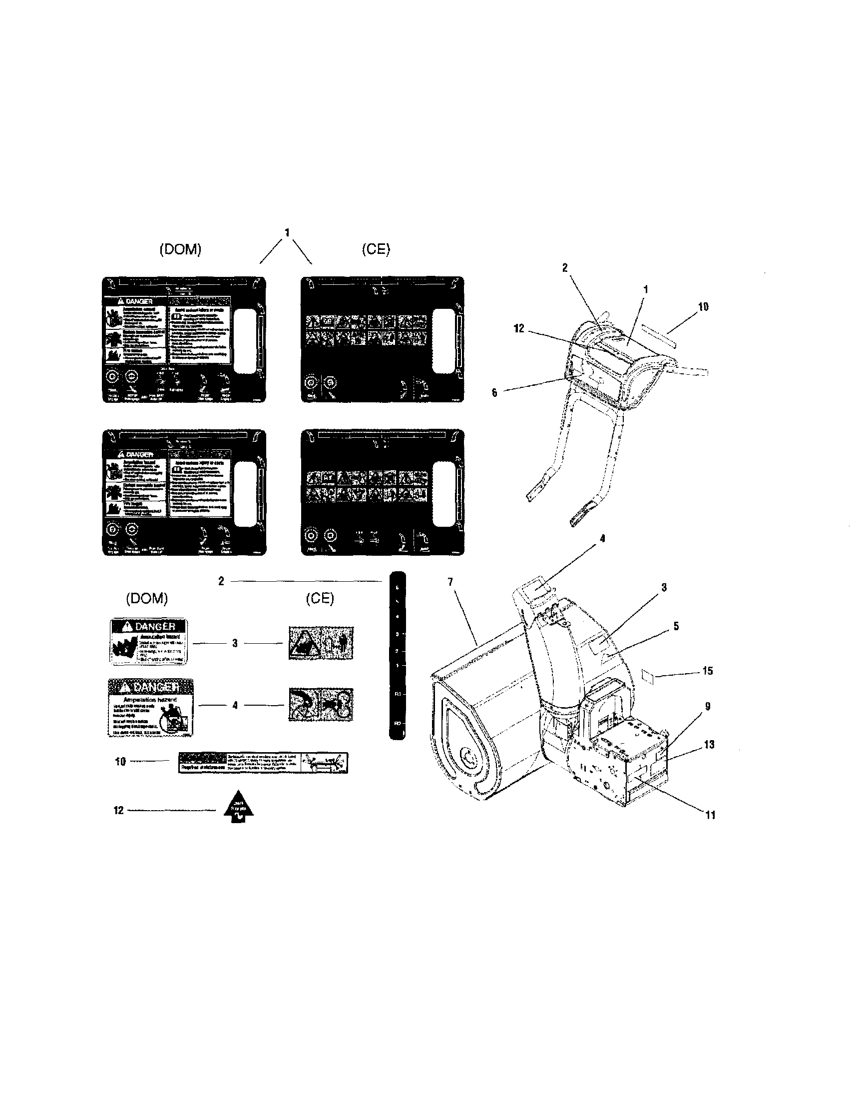 Snapper 1694994 decals diagram