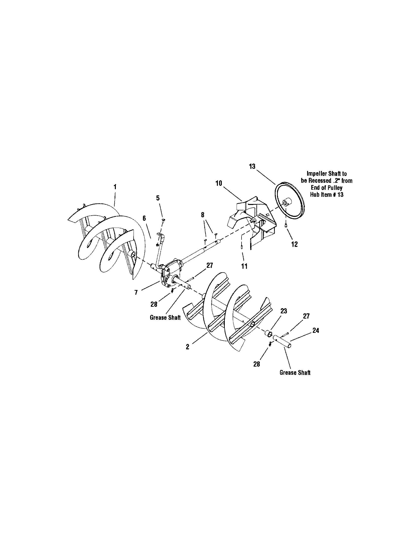 Snapper E13388E auger drive diagram