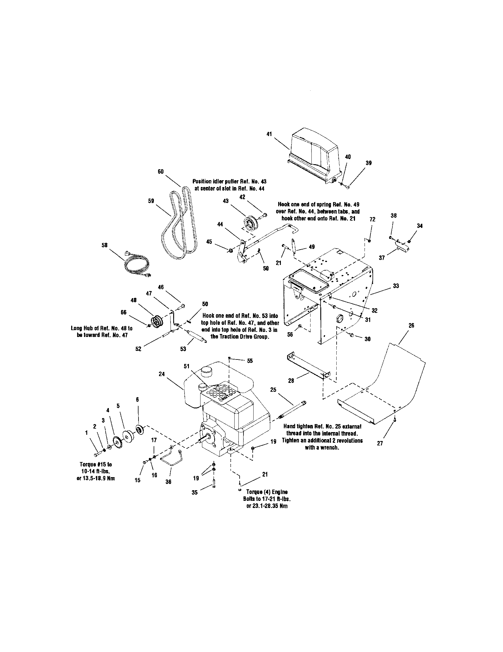 Snapper E13388E engine/frame diagram