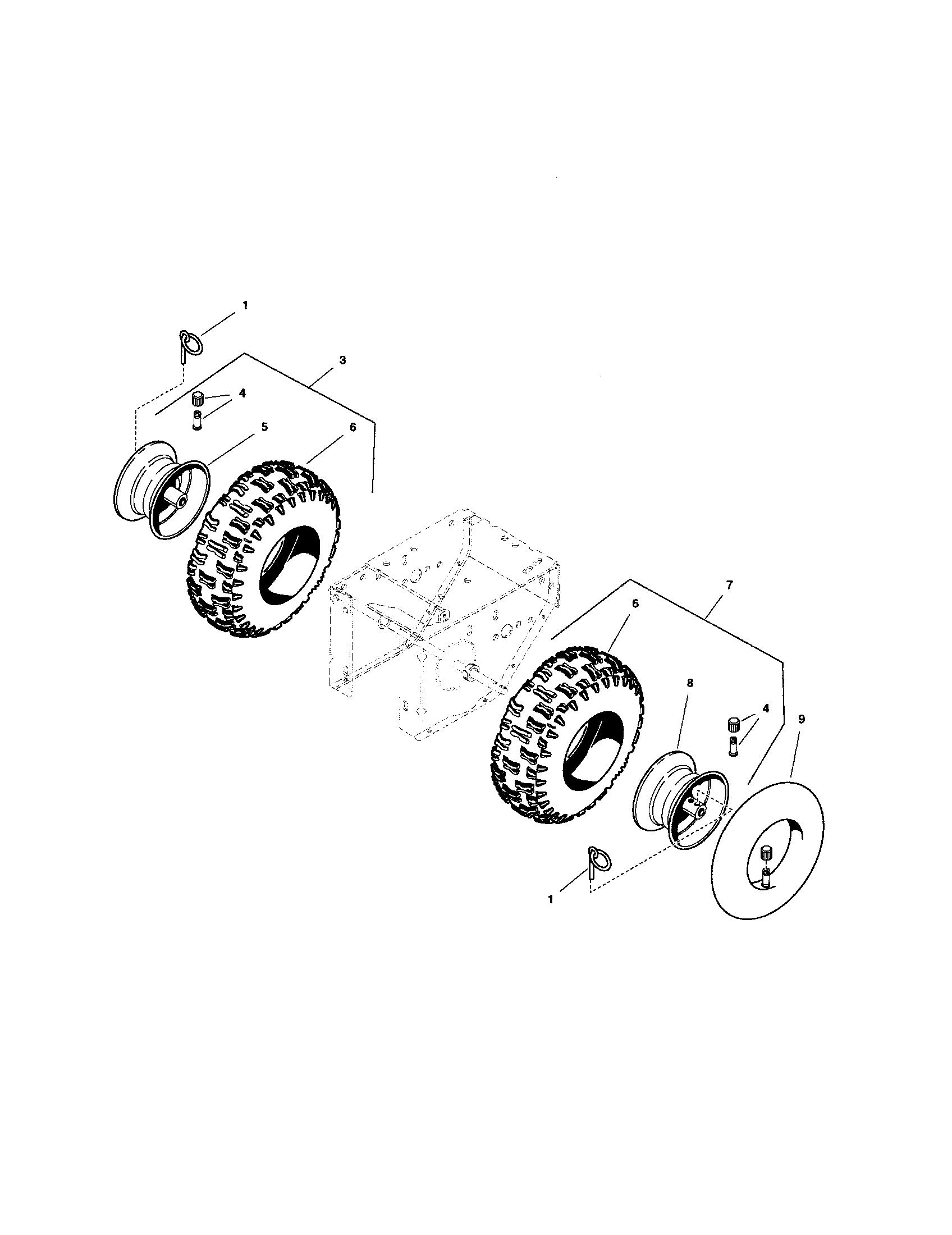 Snapper E13388E wheels/tires diagram