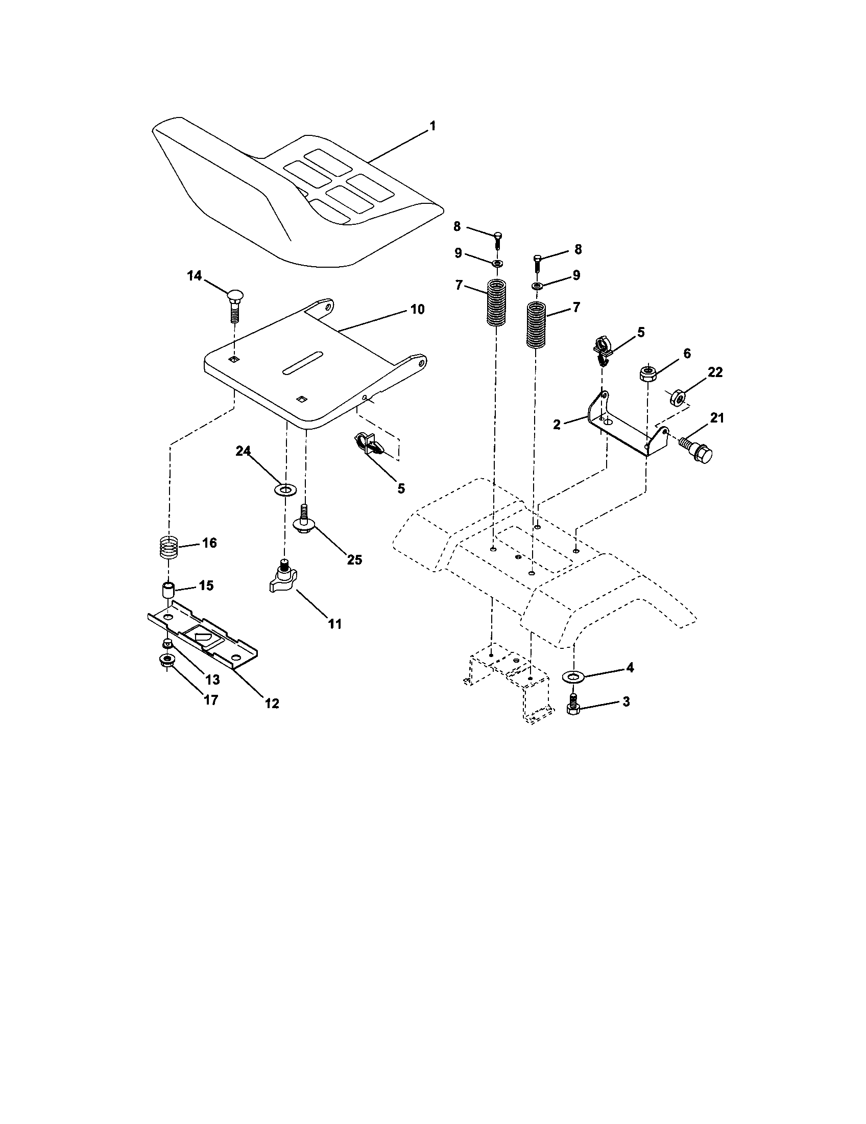 Craftsman 917270824 seat diagram