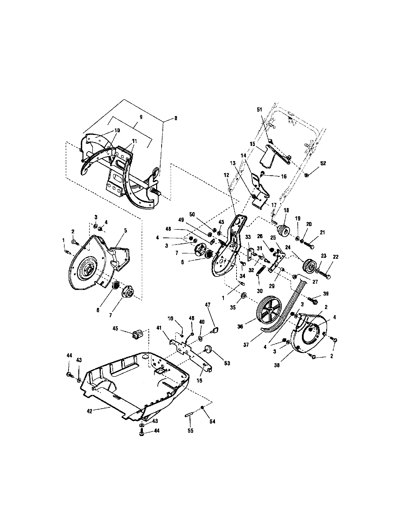 Snapper SS5200E auger/drive diagram
