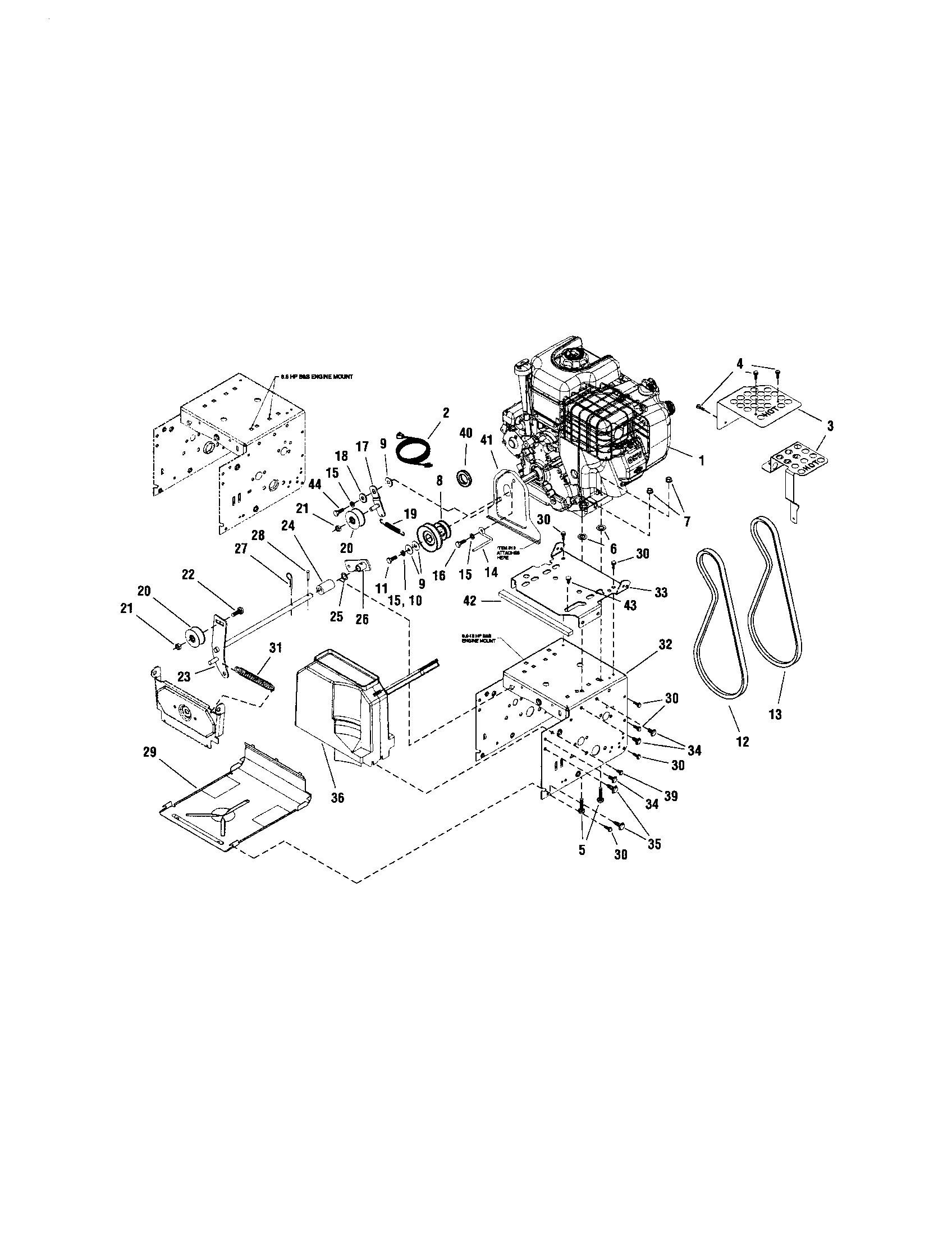 Snapper L1632EX (1695337) engine diagram