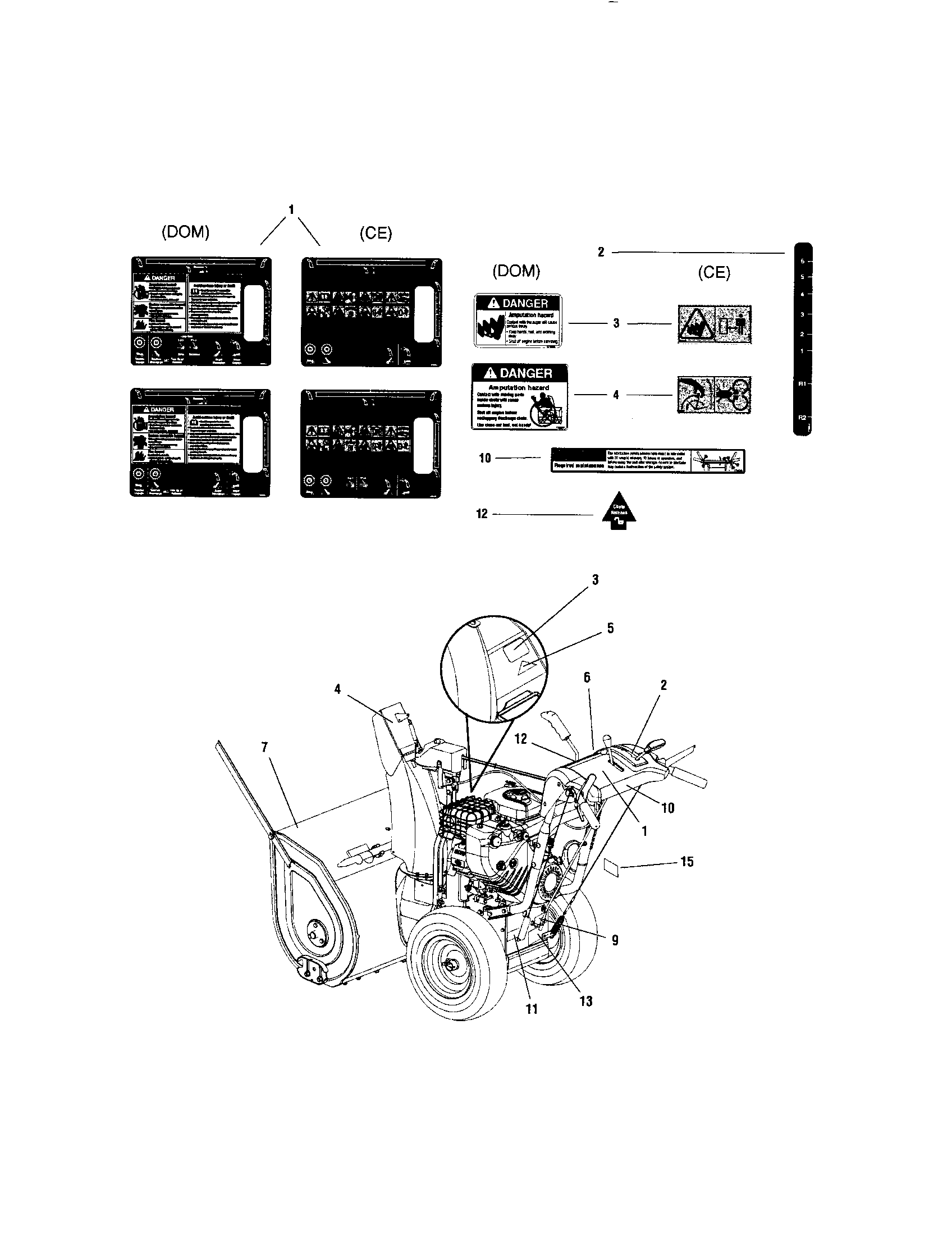 Snapper L1632EX (1695337) decals diagram