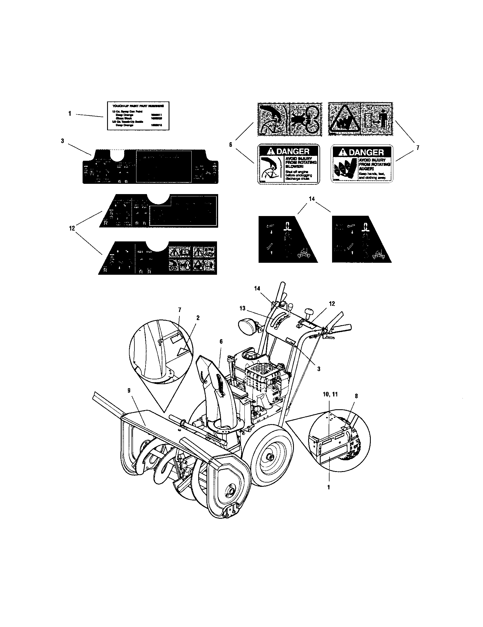 Snapper XL1738E (1695358) decals diagram