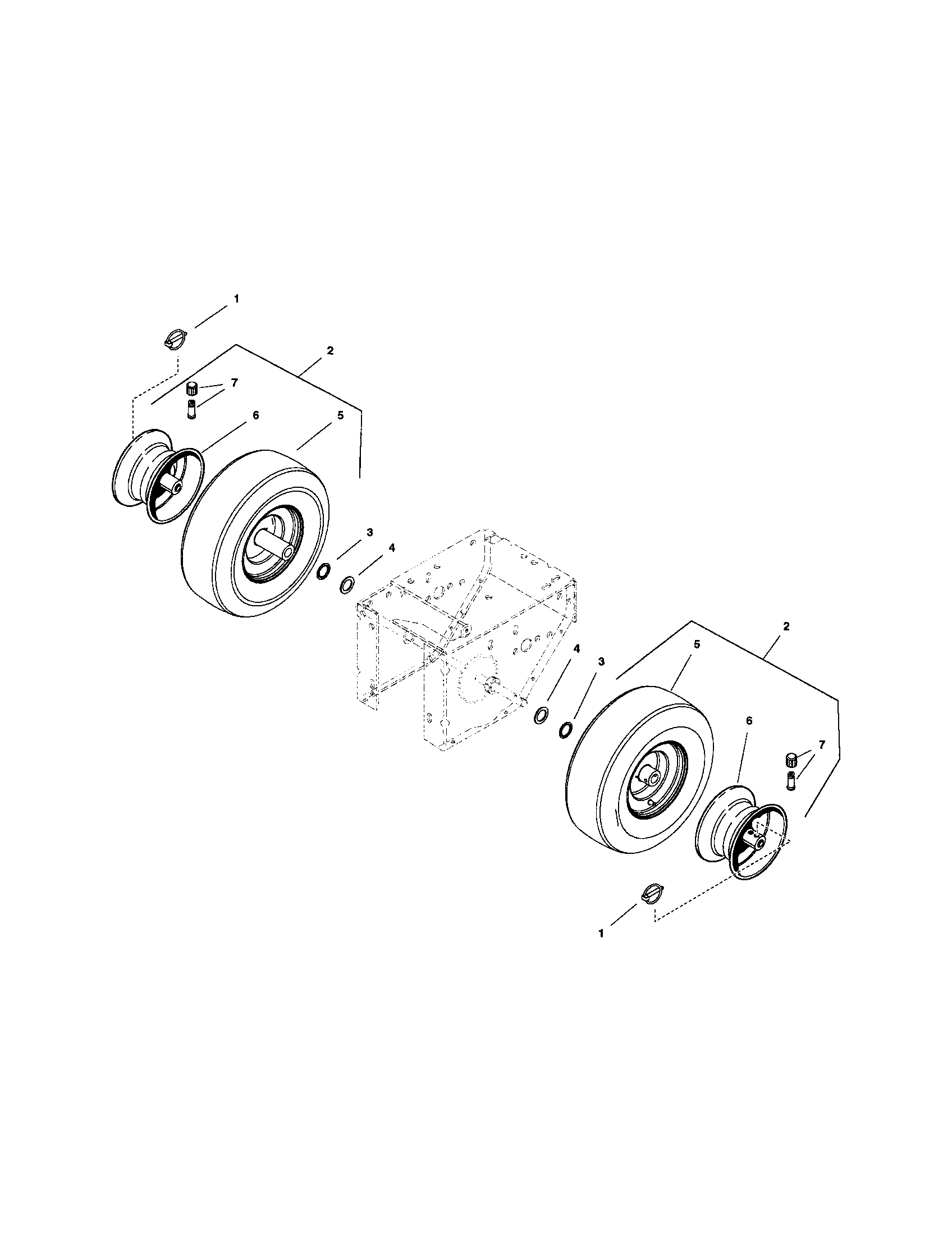 Snapper 1695313 wheels/tires diagram