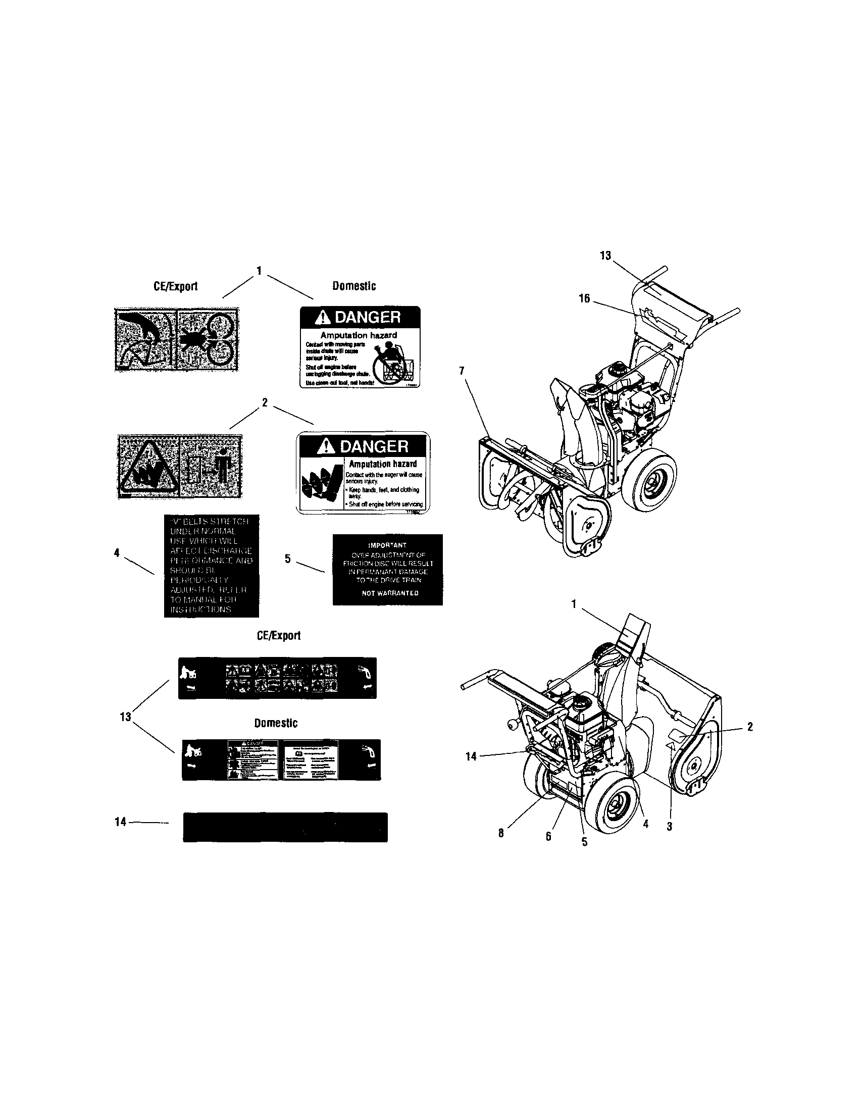 Snapper 1695313 decals diagram