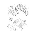 Kenmore 3627325890 backguard/cooktop diagram