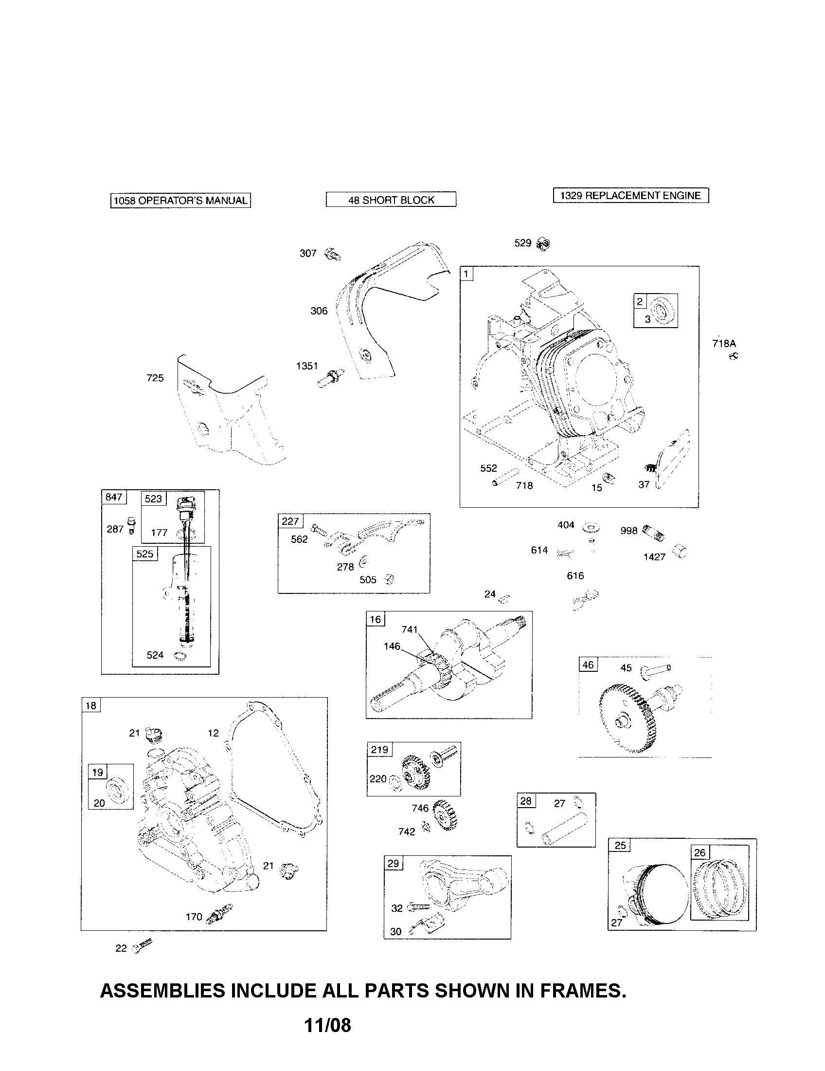 MTD 31AH9J6J799 cylinder/crankshaft/crankcase diagram