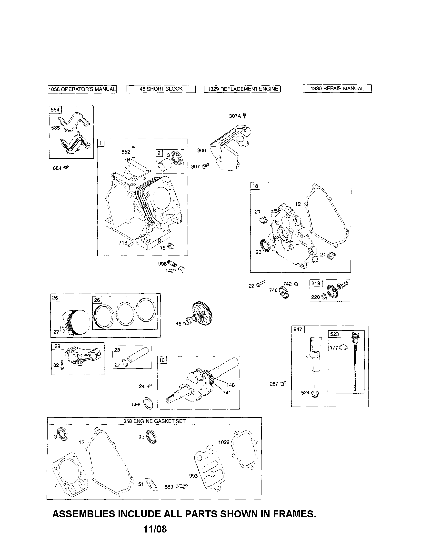 MTD 31AS6WEG799 cylinder/crankcase/crankshaft diagram