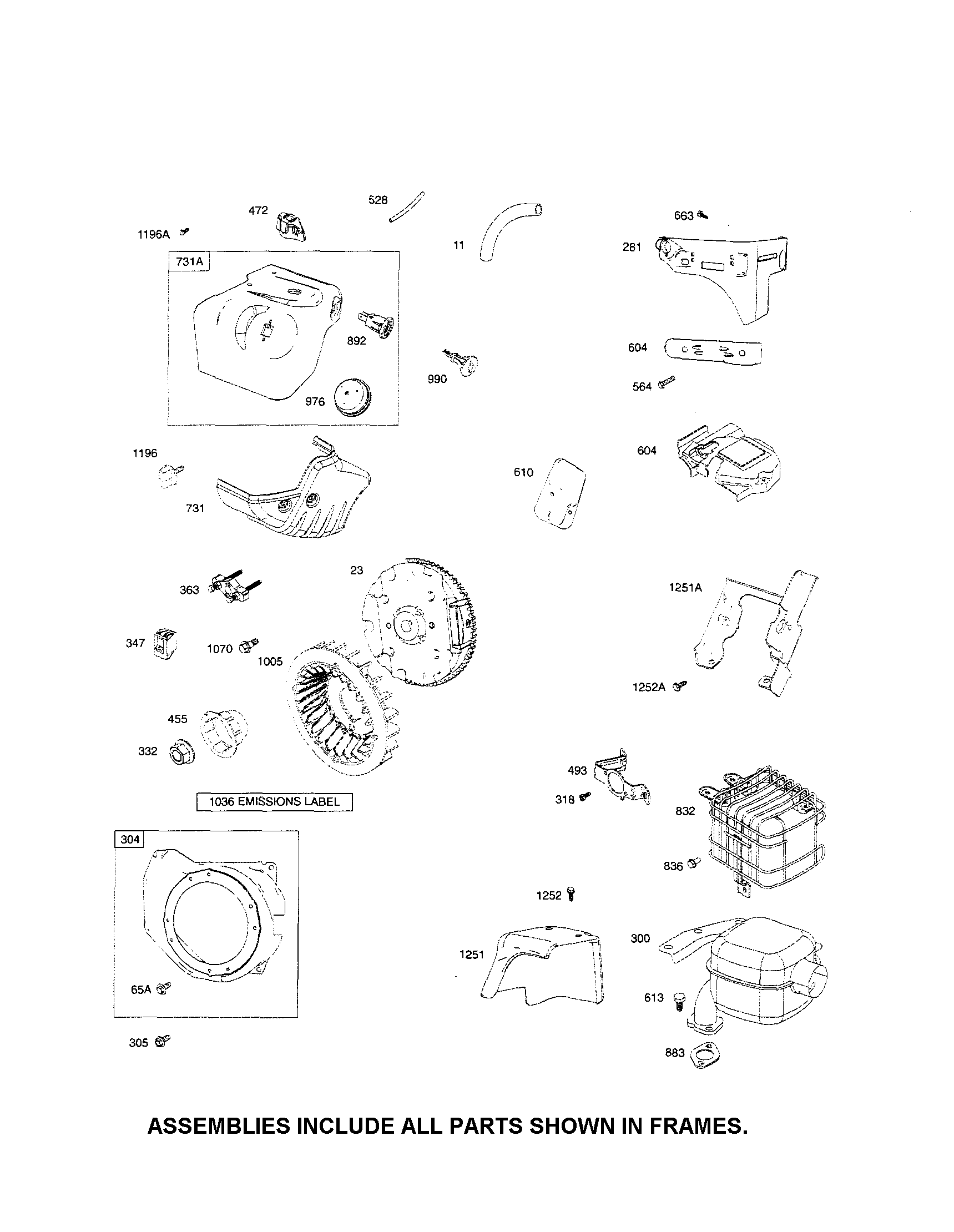 MTD 31AS6WEG799 hood/muffler/blower housing diagram