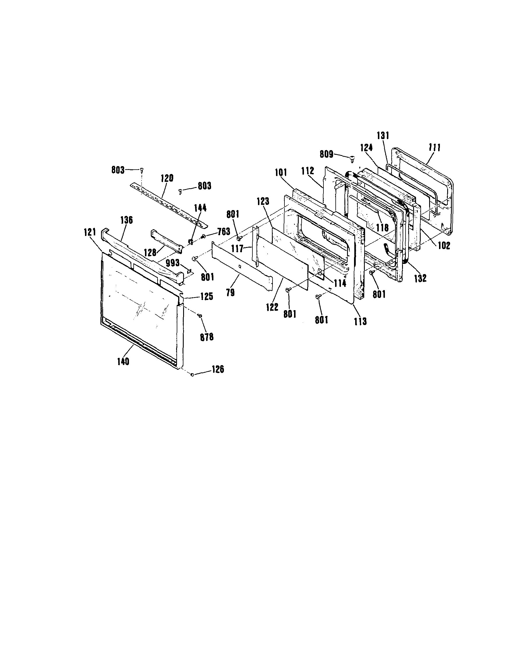 Kenmore 9114742994 door diagram