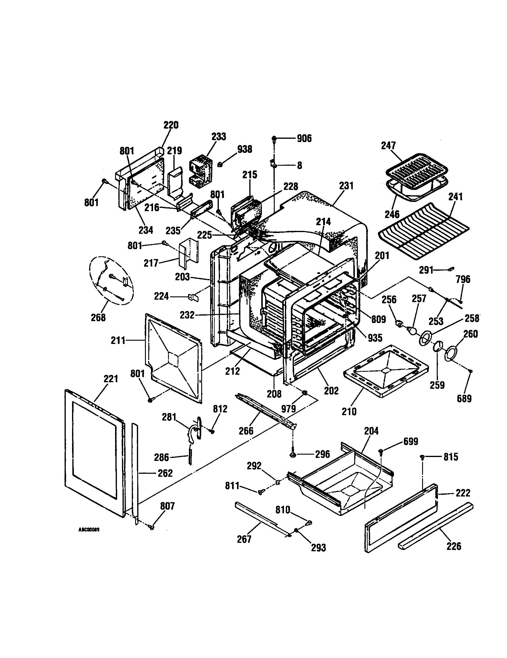 Kenmore 91136655793 body diagram