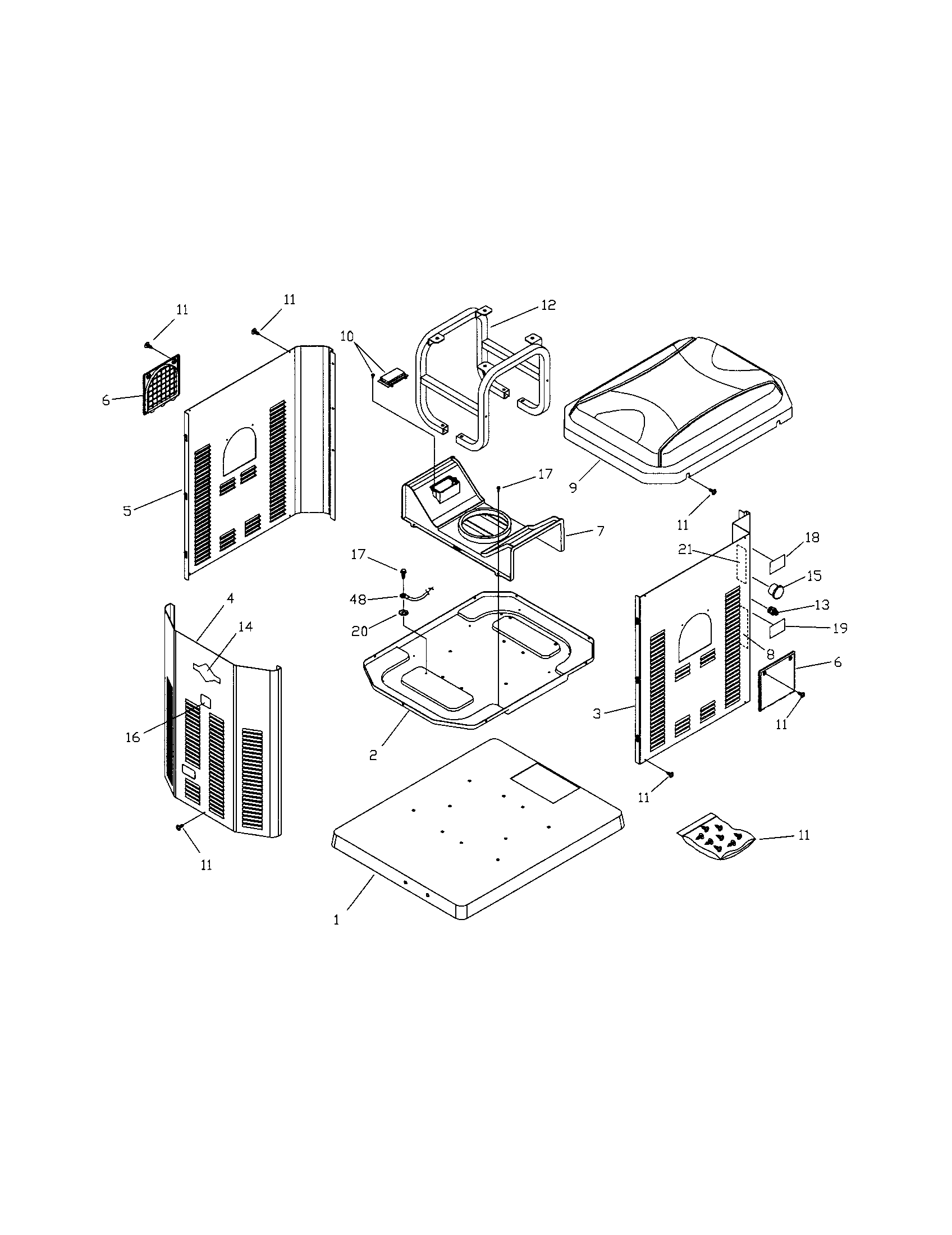 Briggs & Stratton 040248 enclosure diagram