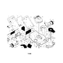 Weed Eater 388182 engine/housing/handle diagram