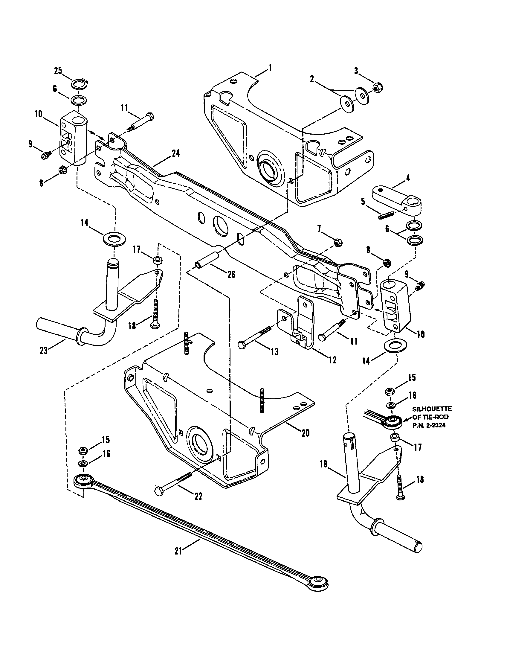 Snapper LT125G38AB front axle diagram