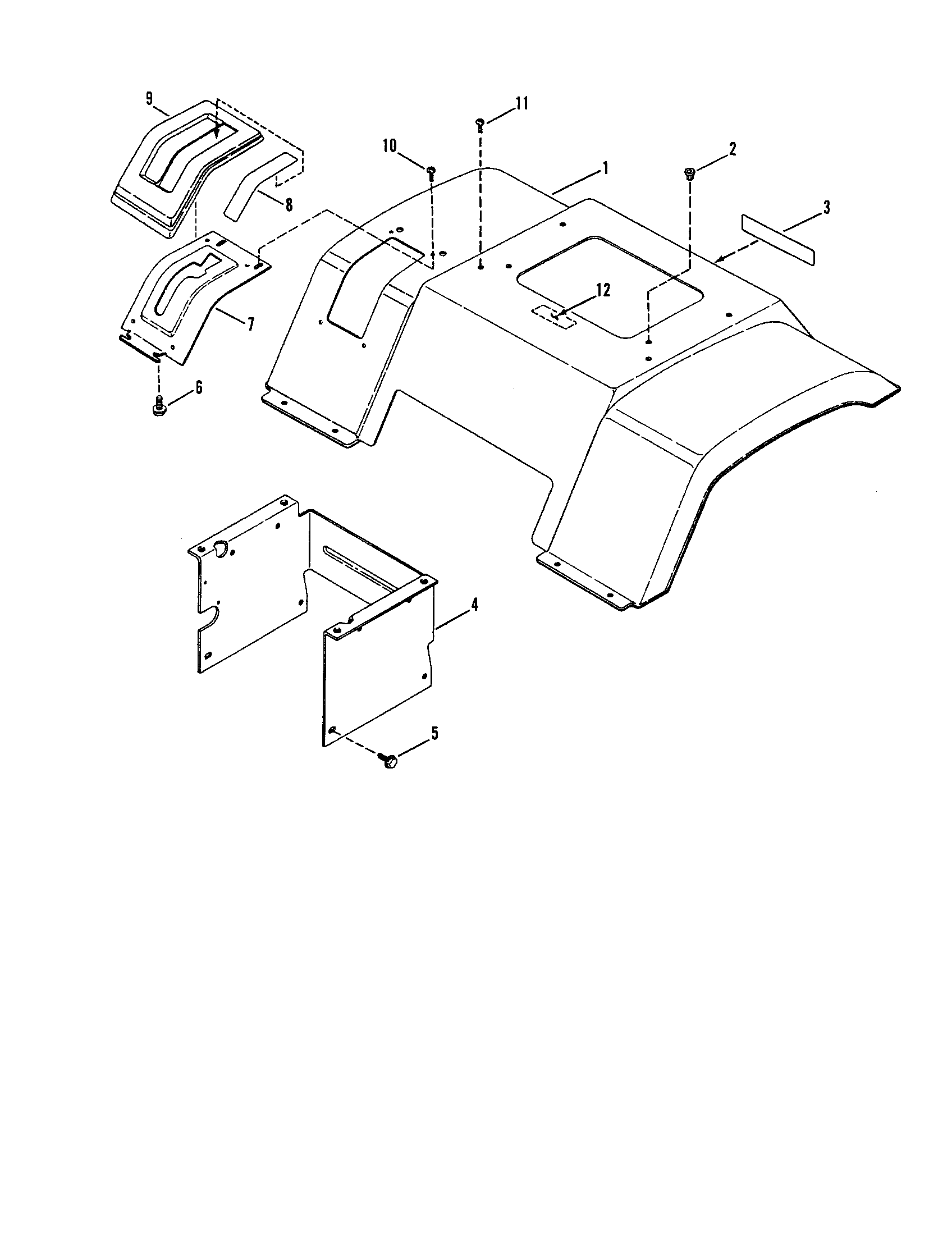 Snapper LT125G38AB rear fender diagram