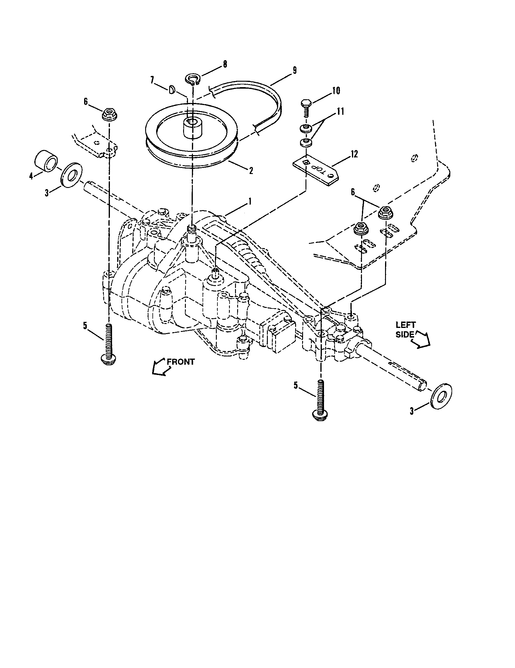 Snapper LT125G38AB transmission diagram