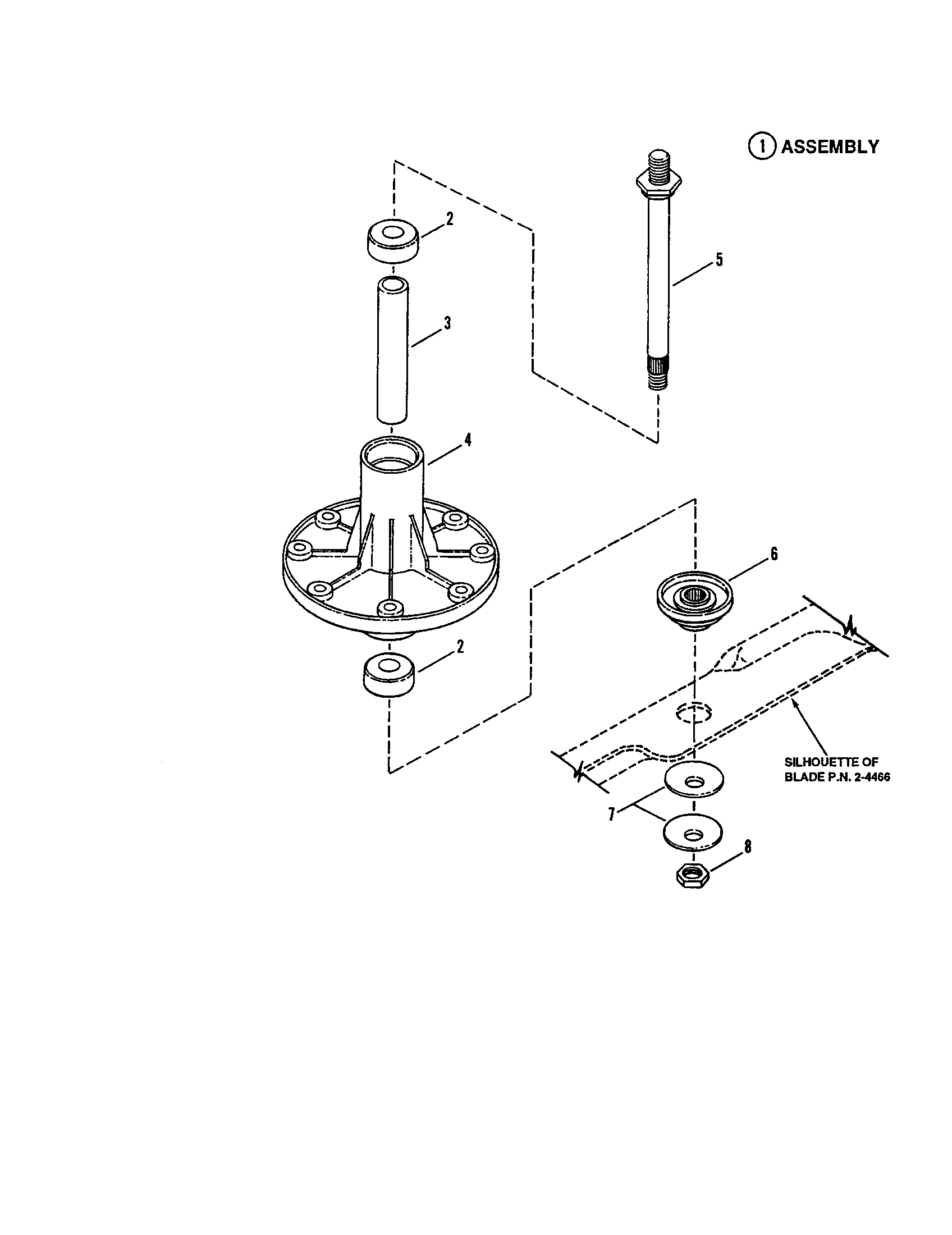 Snapper LT125G38AB spindle-38" cutting deck diagram