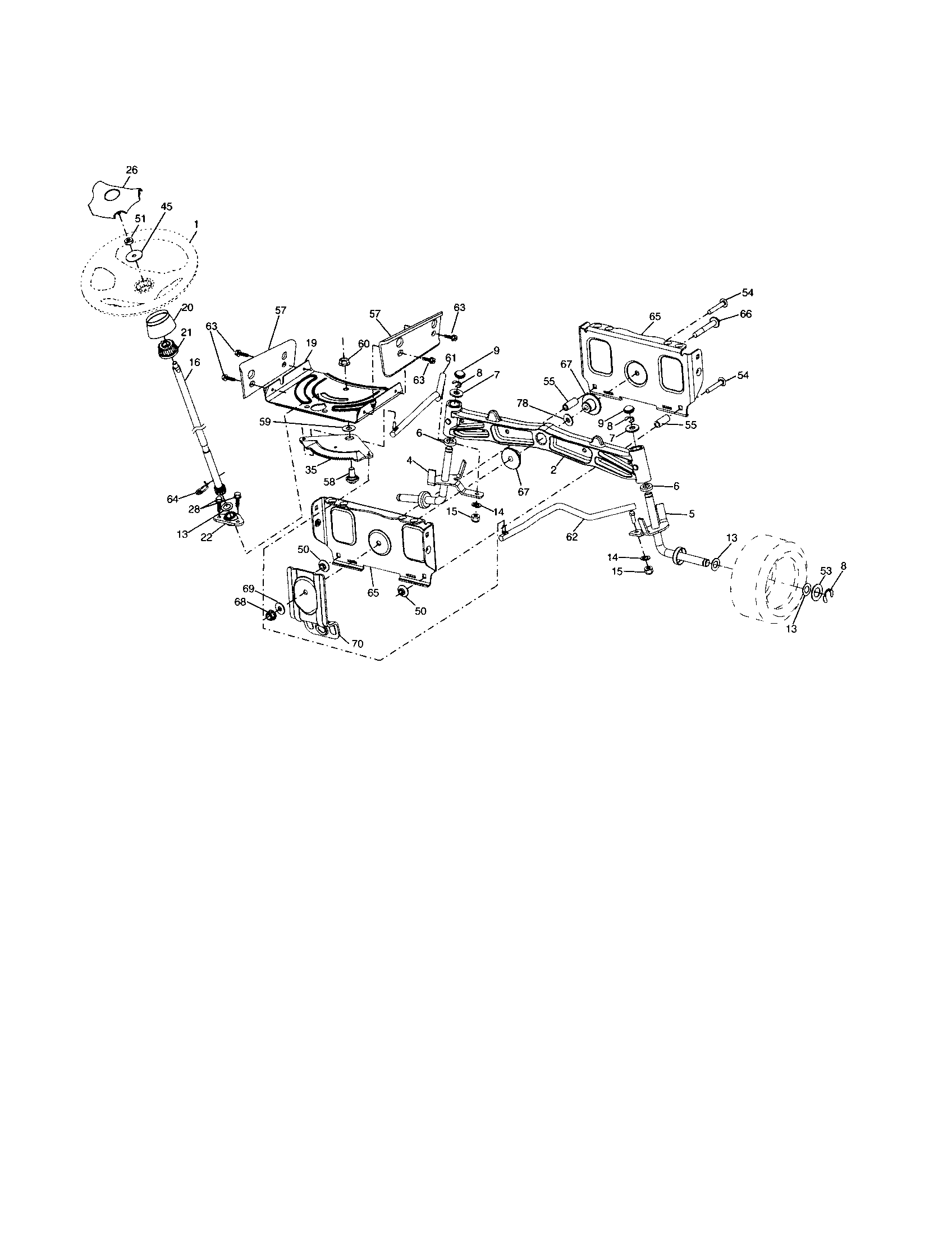 Craftsman 917253241 steering diagram
