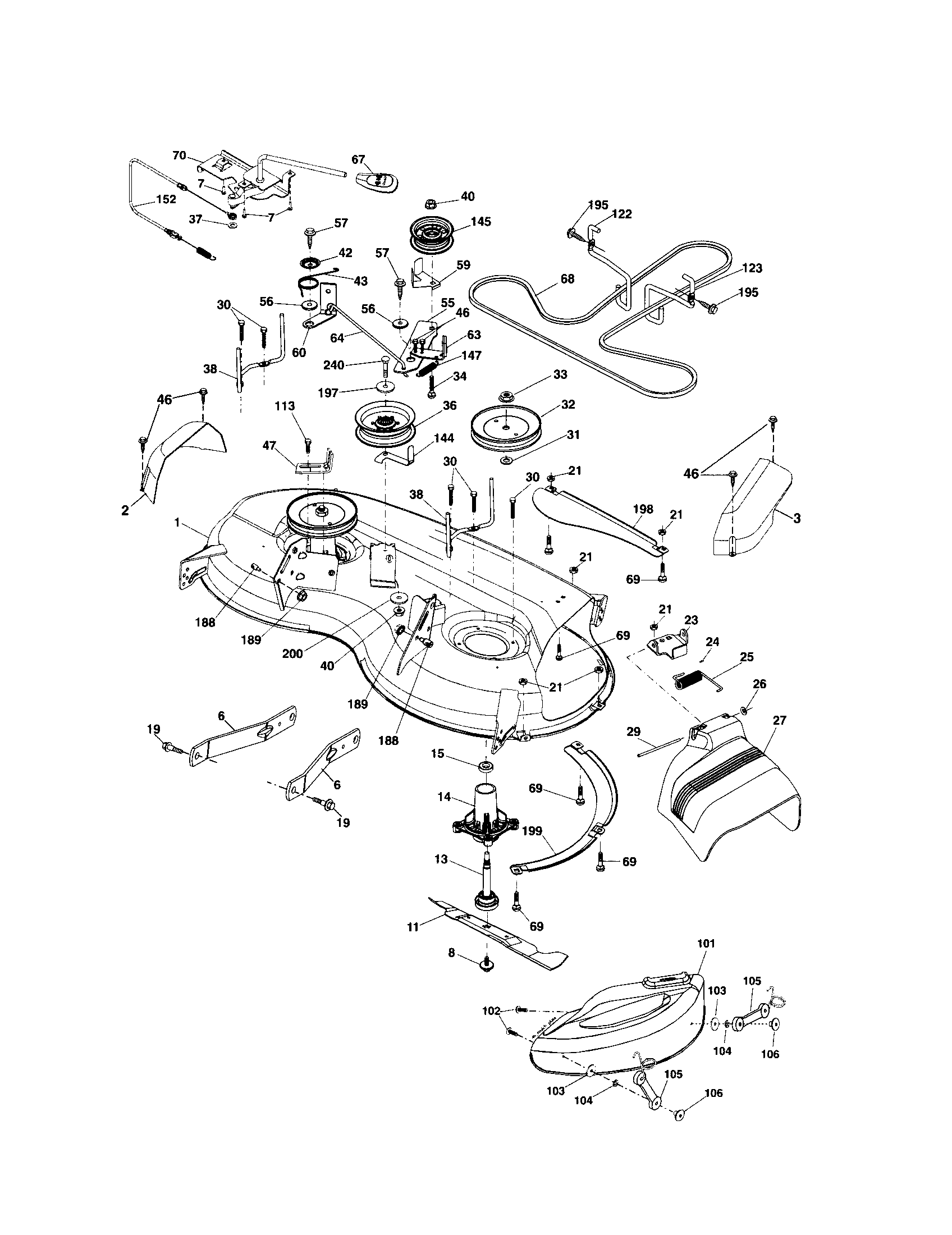 Craftsman 917253241 mower deck diagram