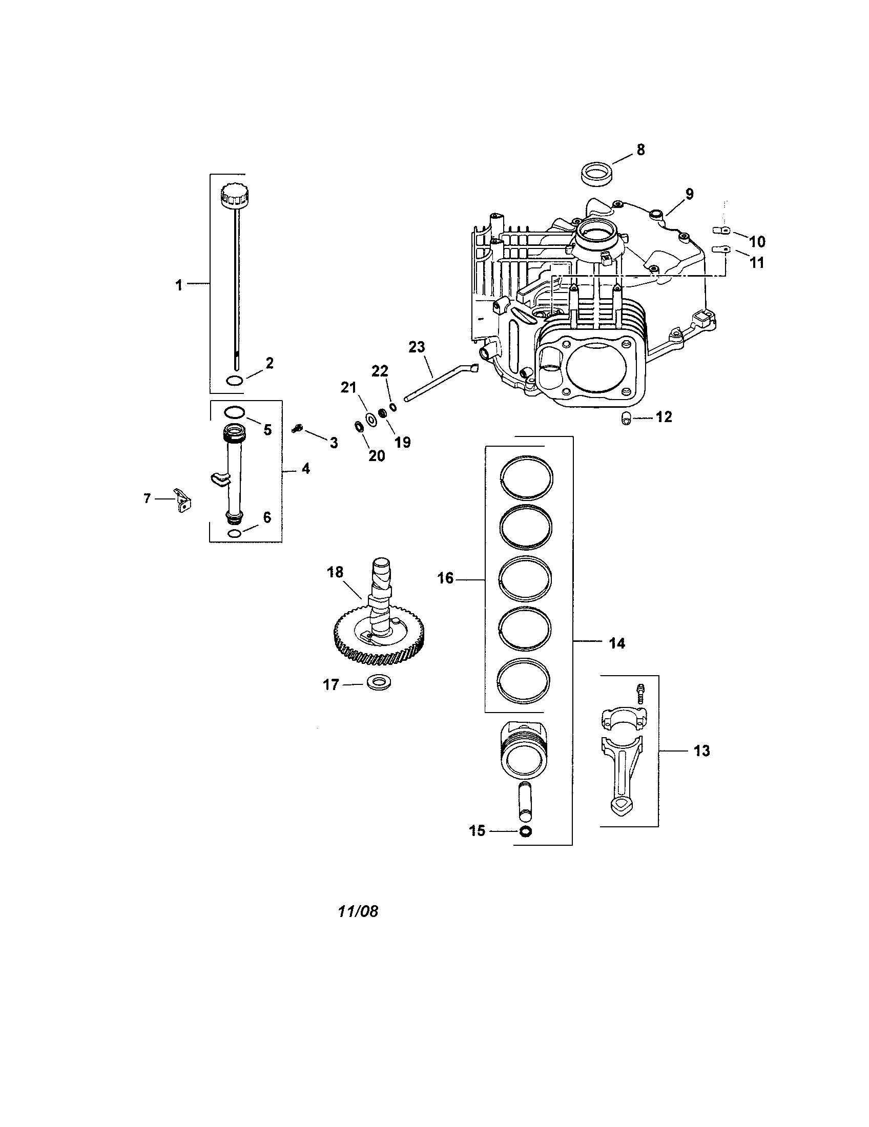 Craftsman 917253170 crankcase diagram