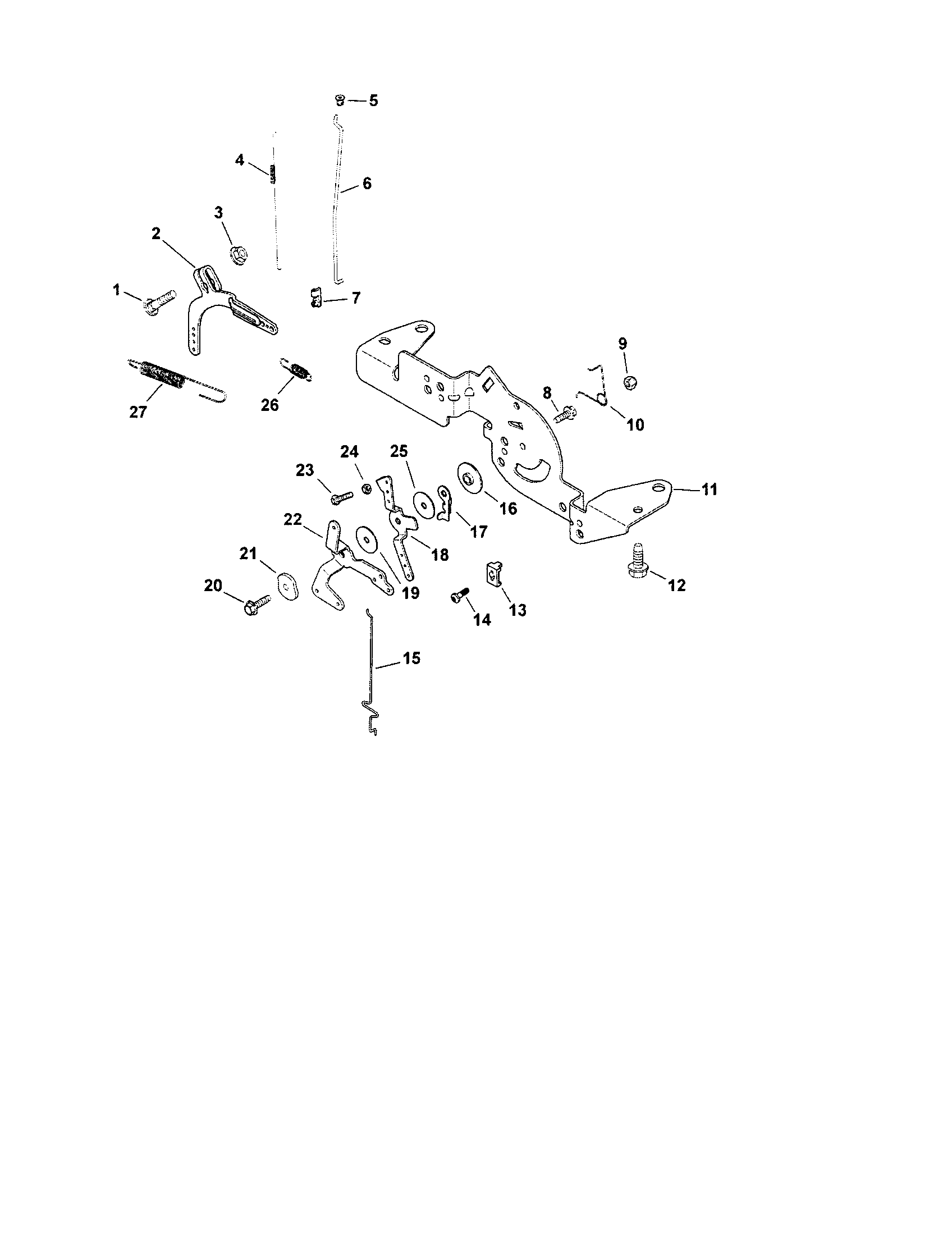 Craftsman 917253170 engine controls diagram