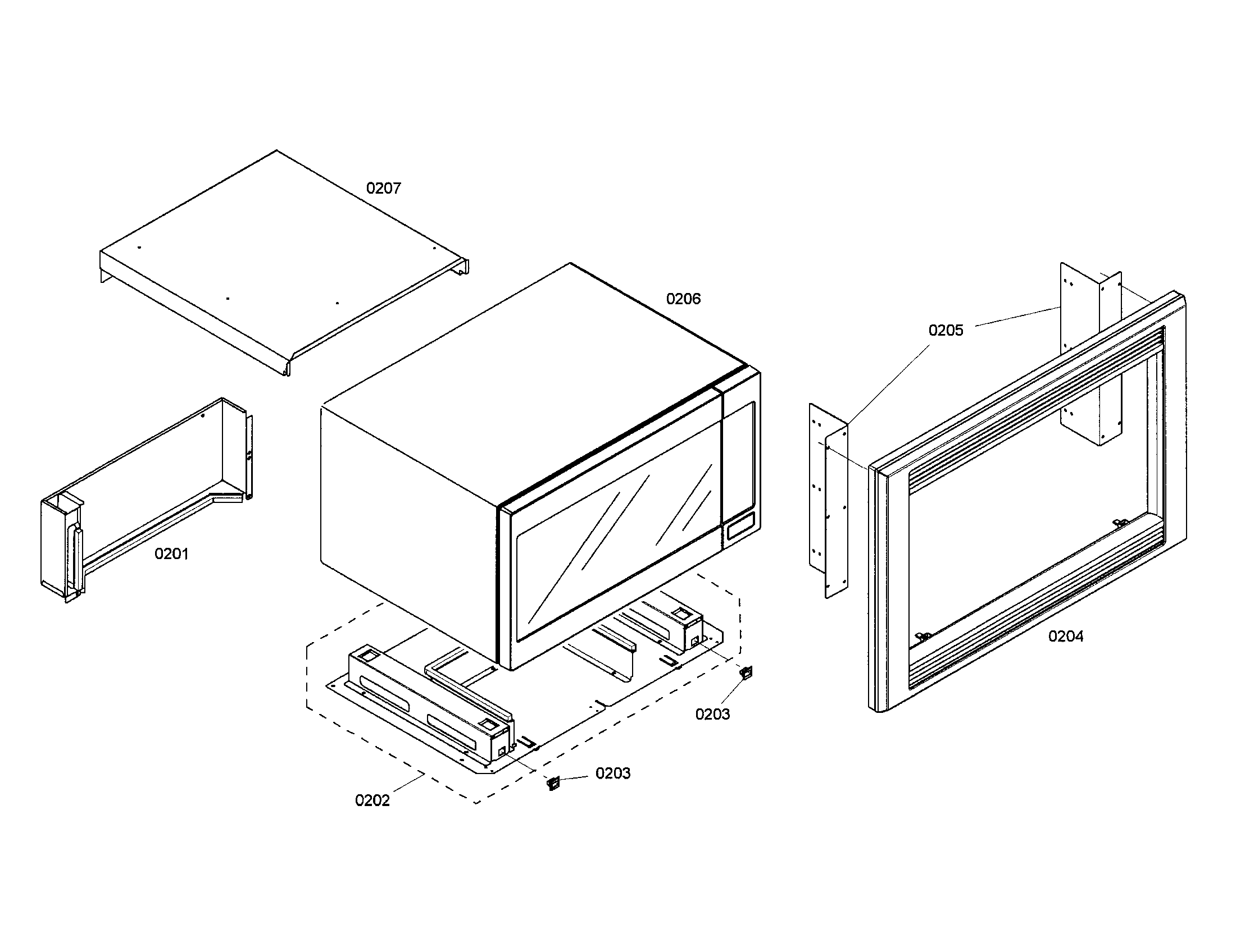 Thermador PODMW301-01 microwave diagram