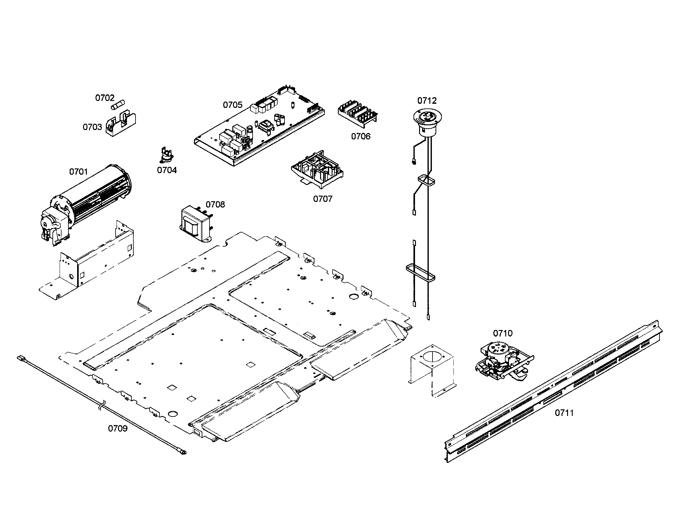 Thermador PODMW301-01 control module diagram