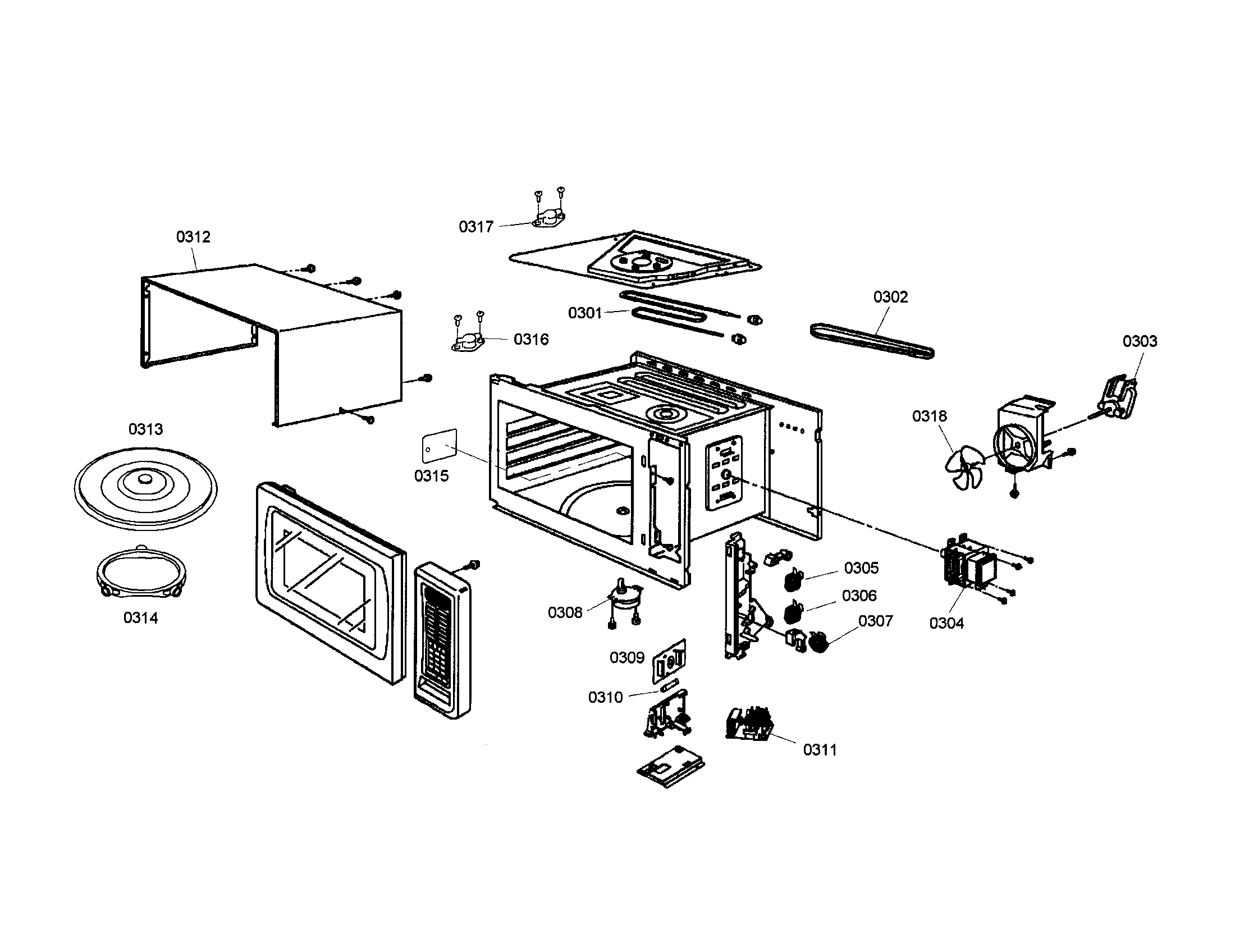 Thermador MEMCW271ES-01 microwave cabinet diagram