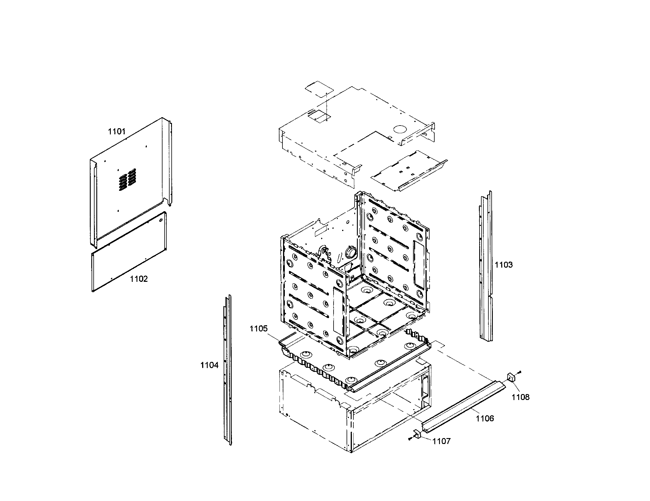 Thermador MEMCW271ES-01 mounting assembly diagram