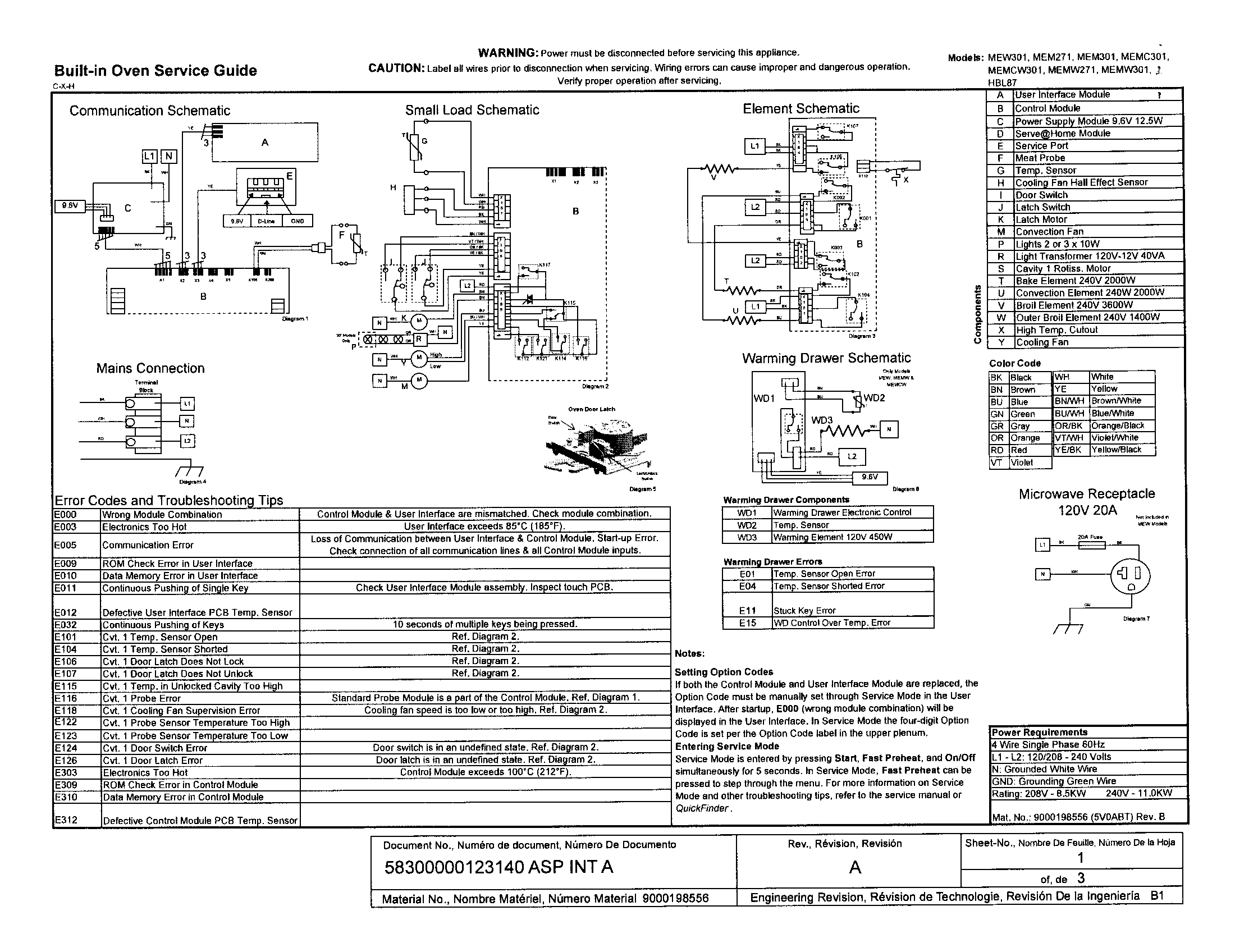 Thermador MEMCW271ES-01 diagram diagram