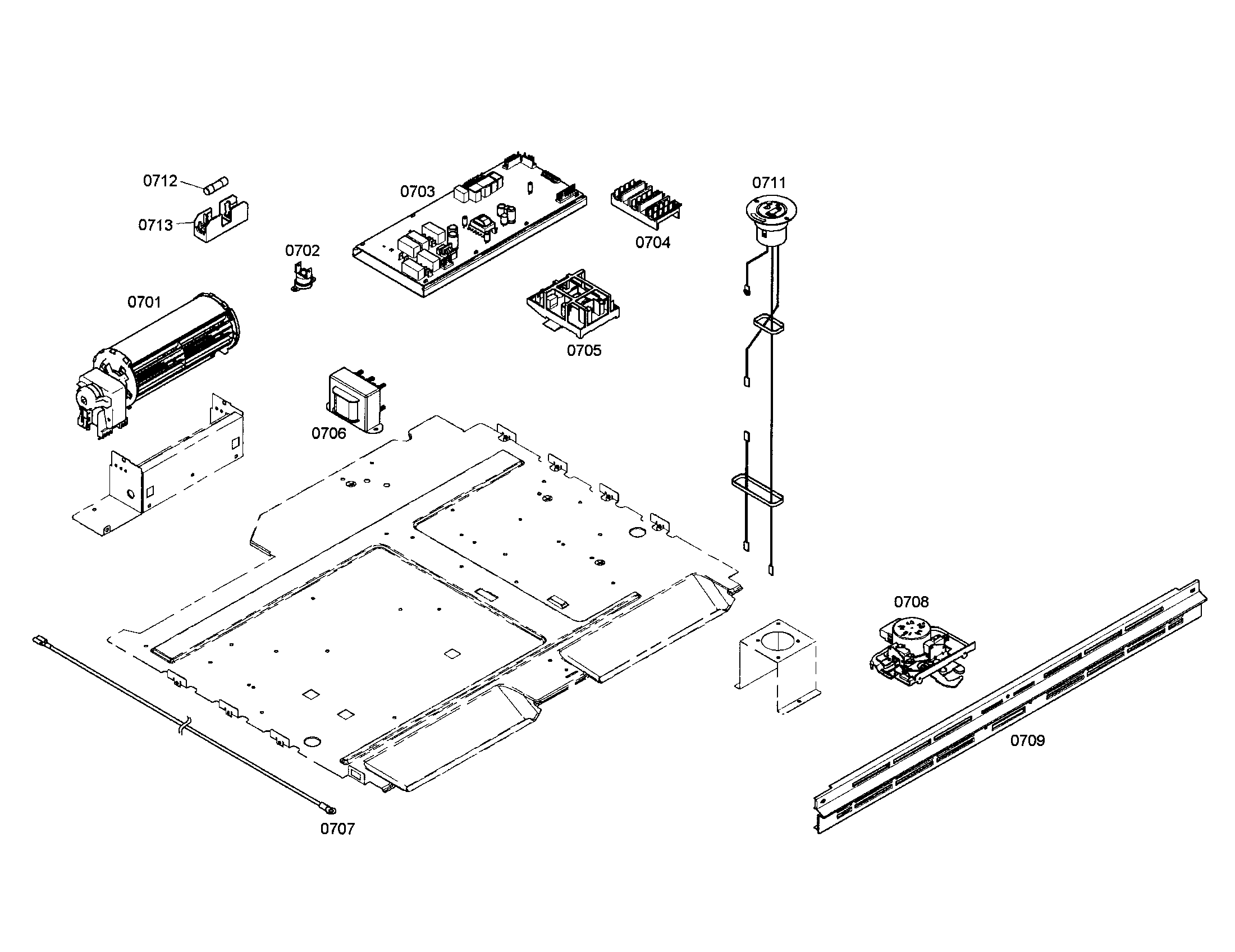 Thermador PODM301-01 oven pcb diagram