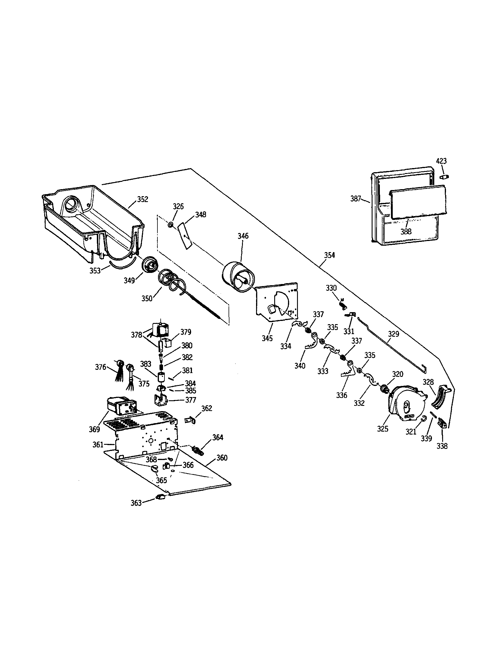 Kenmore 3639557754 ice bucket diagram