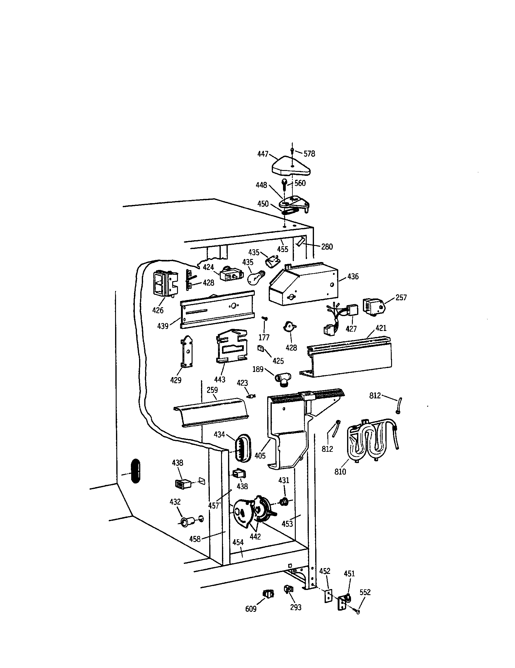 Kenmore 3639557754 fresh food section diagram