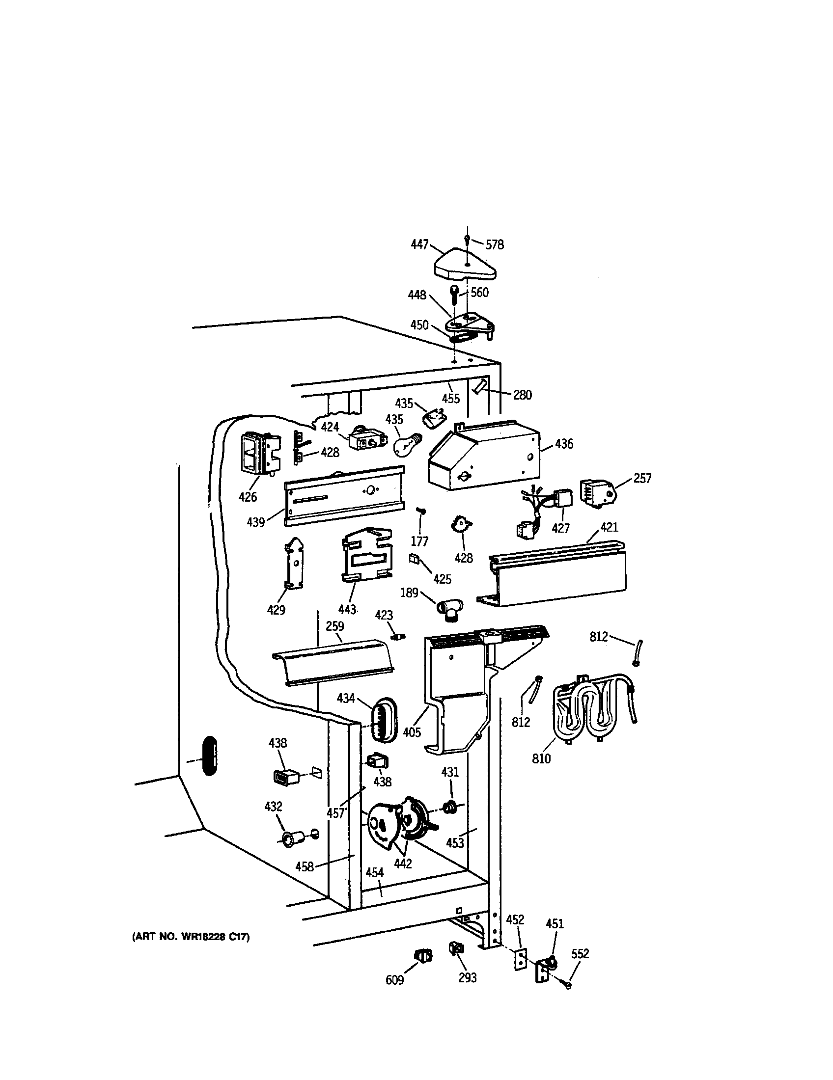Kenmore 3639557884 fresh food section diagram