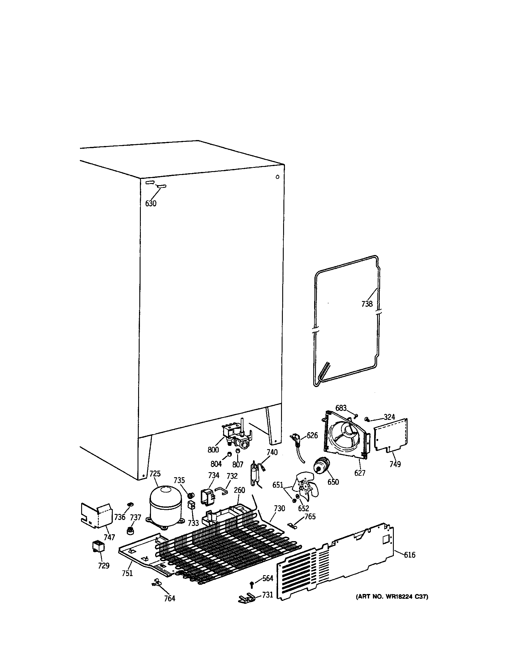 Kenmore 3639557884 unit diagram