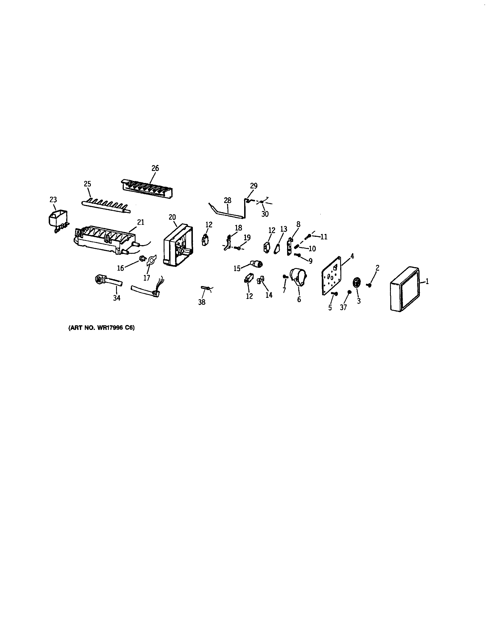 Kenmore 3639557884 icemaker wr30x0318 diagram