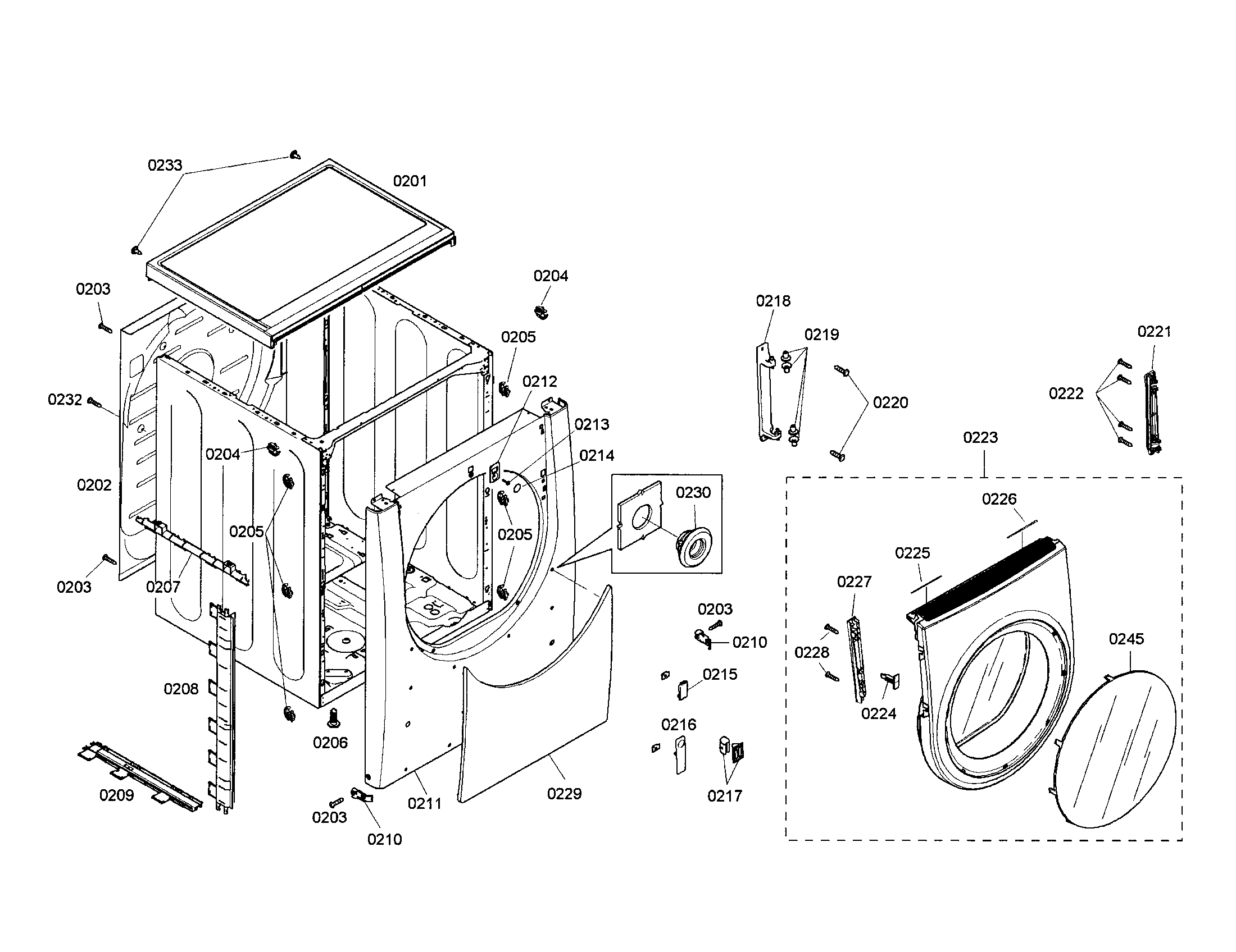 Bosch WTMC8330CN/05 body/door diagram