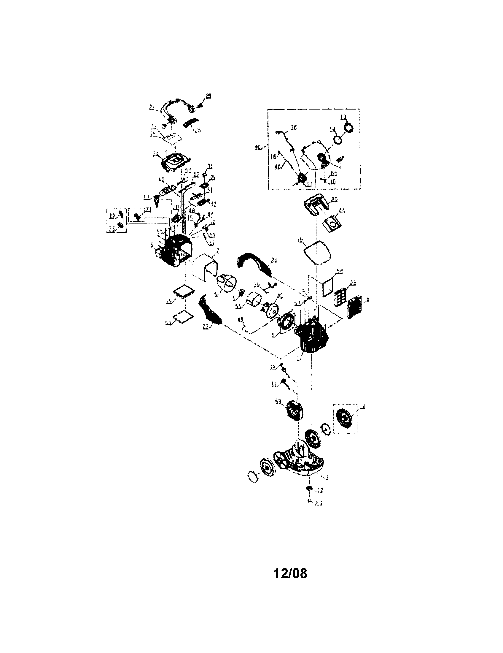 Electrolux EL7020BZ canister diagram