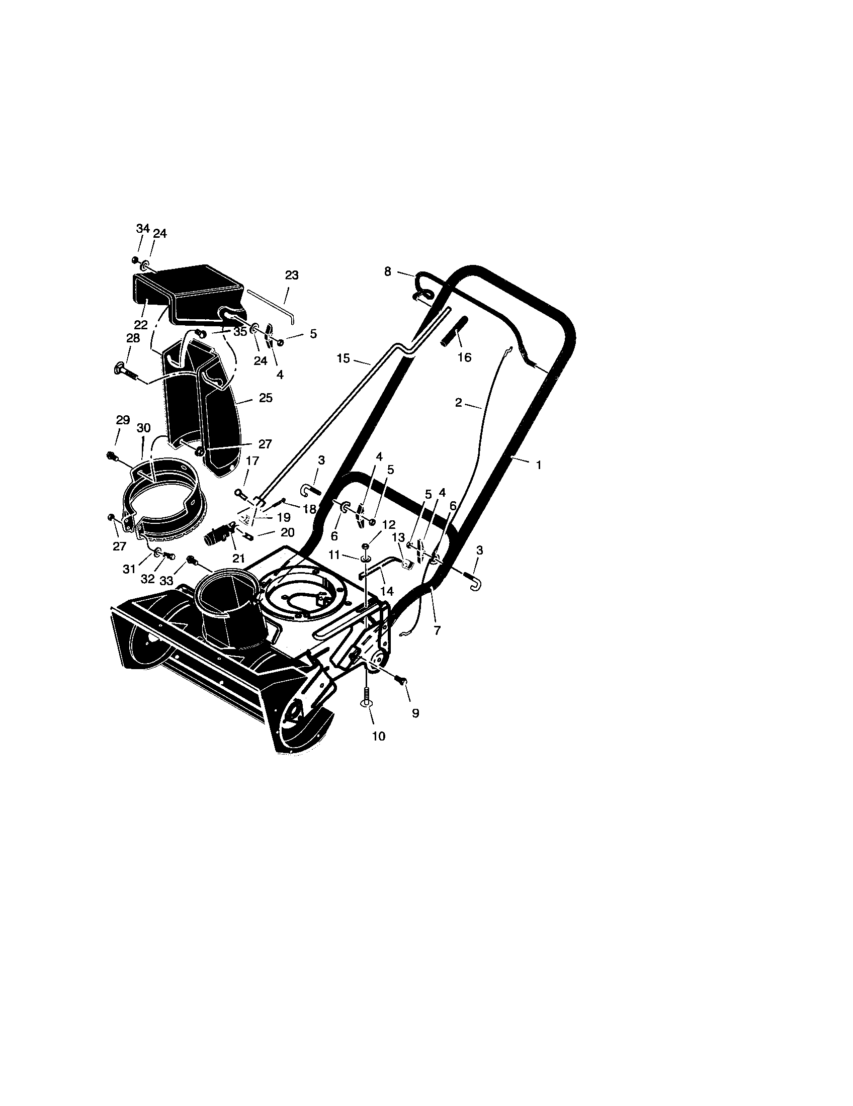 Craftsman 536881410 handle & discharge diagram