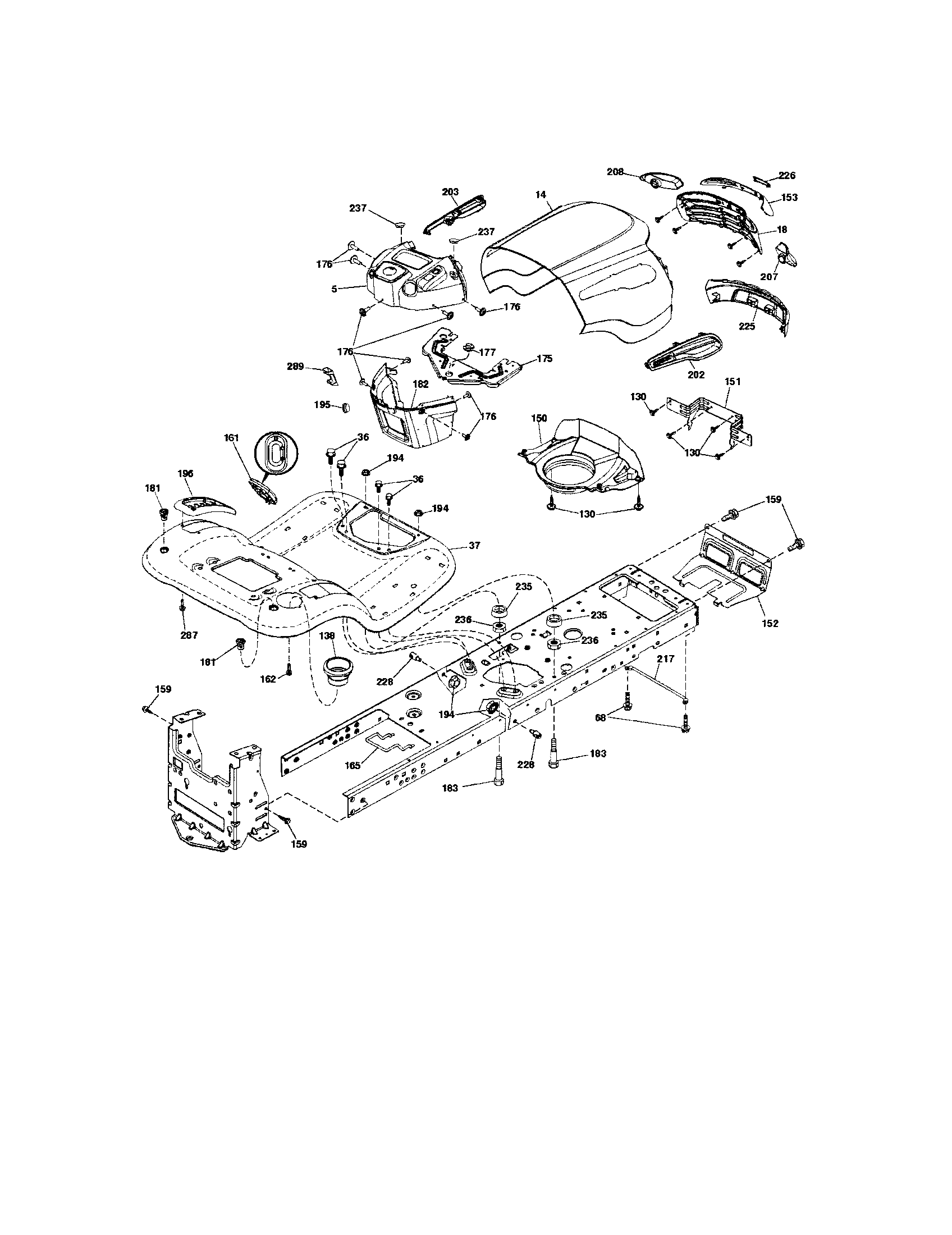 Craftsman 917253110 chassis and enclosures diagram