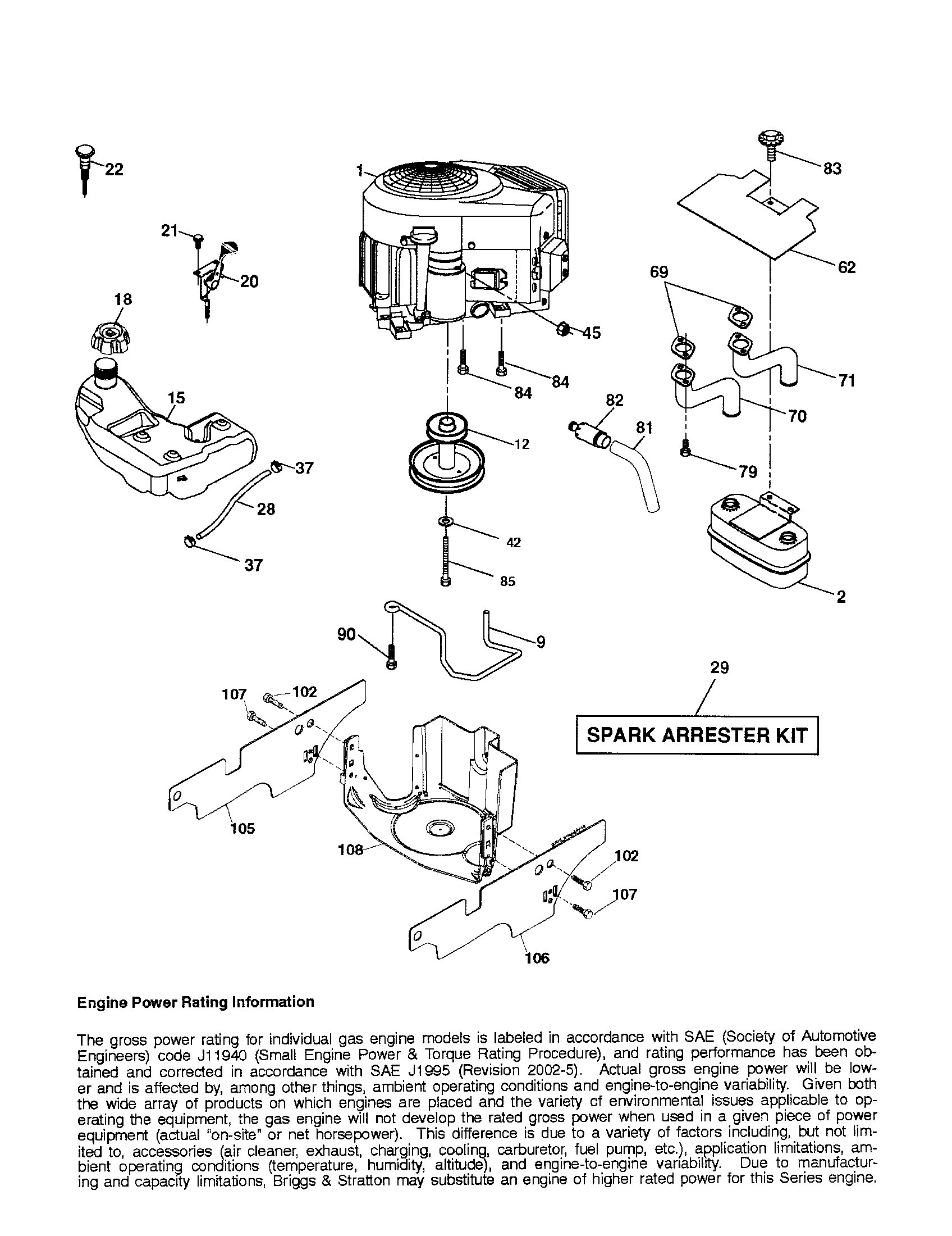 Craftsman 917253110 engine diagram