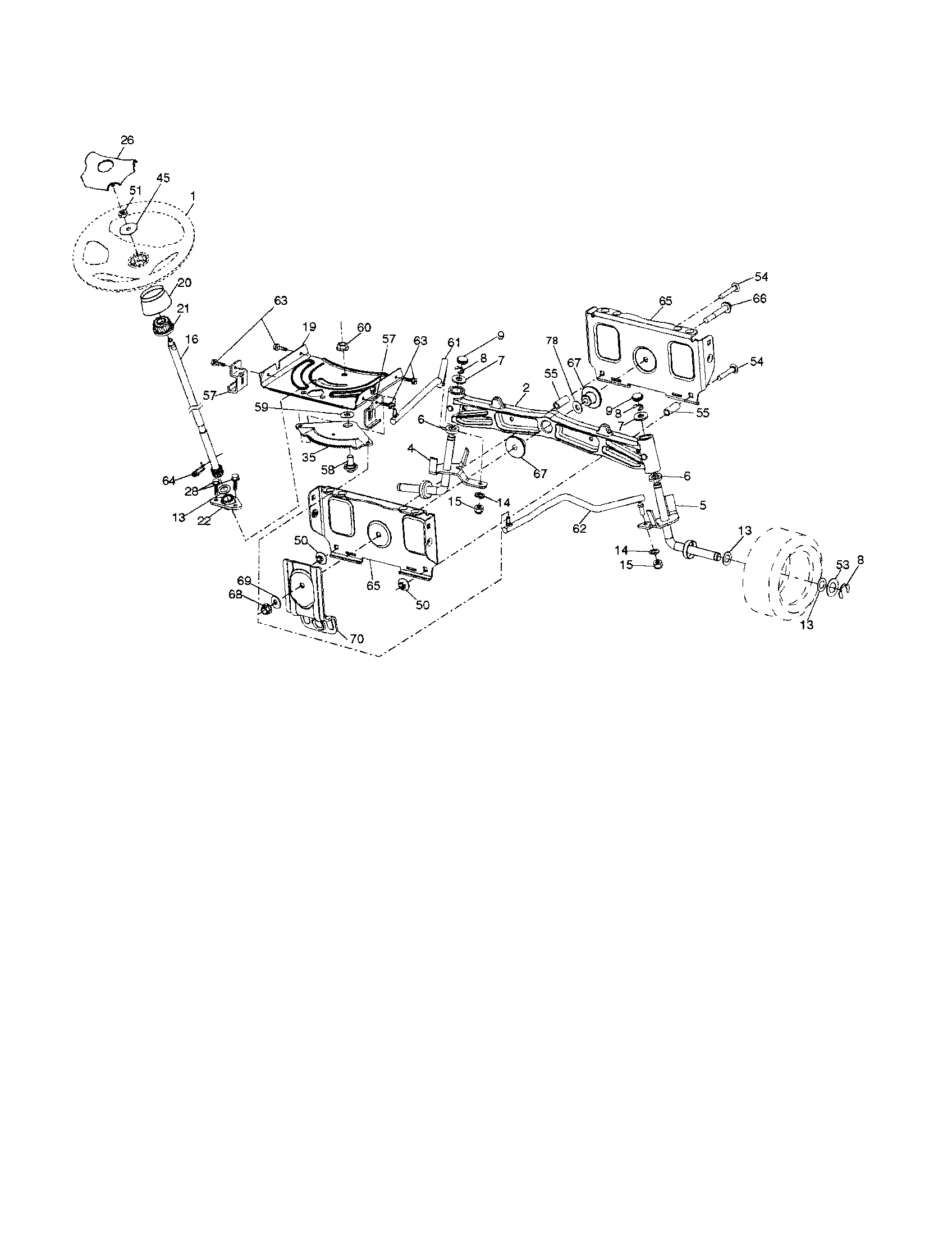 Craftsman 917253110 steering diagram