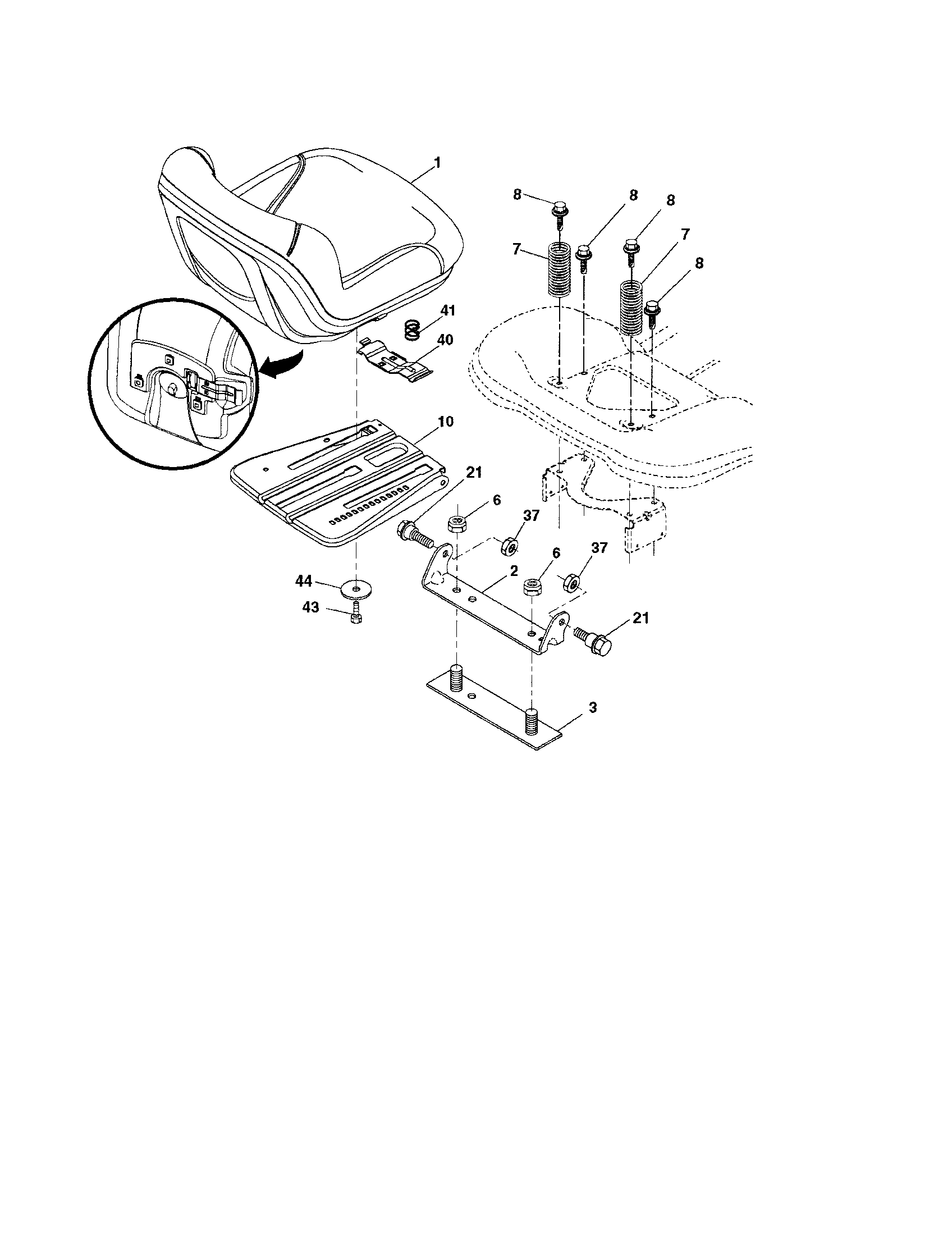 Craftsman 917253110 seat diagram