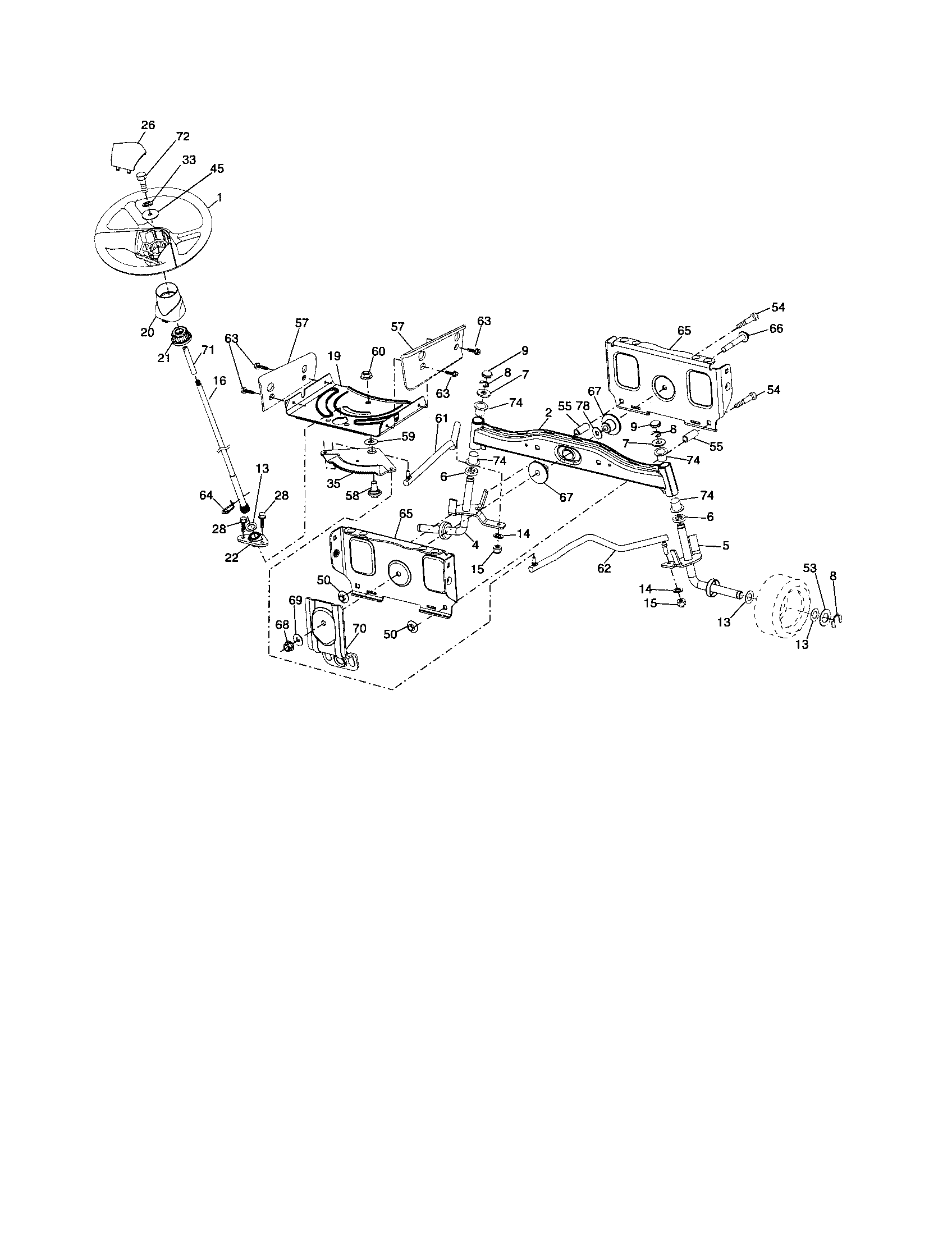 Craftsman 917253220 steering diagram