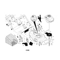 Craftsman 917253431 engine/housing/handle diagram
