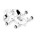 Craftsman 917253431 drive control/gear case/wheels diagram
