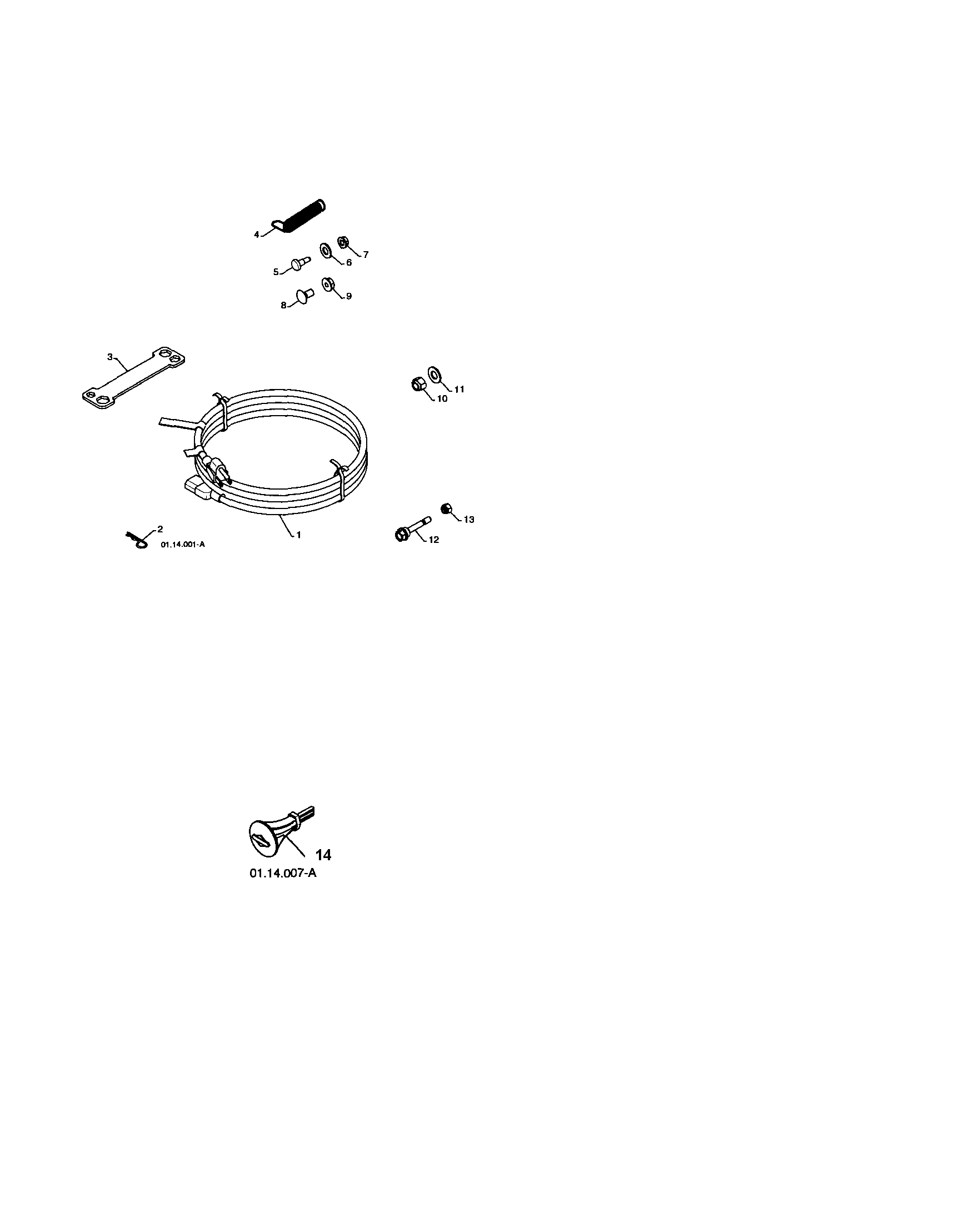 Craftsman 917881063 bag of parts diagram