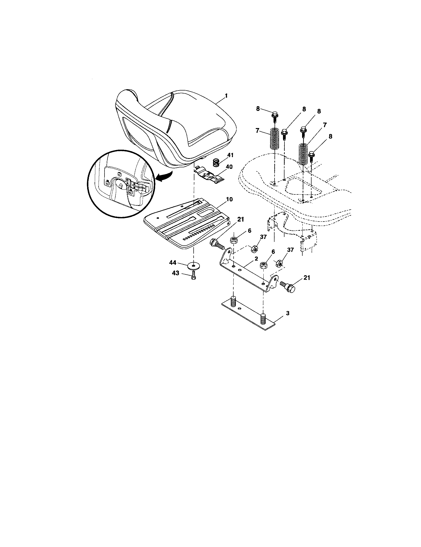 Craftsman 917288112 seat diagram